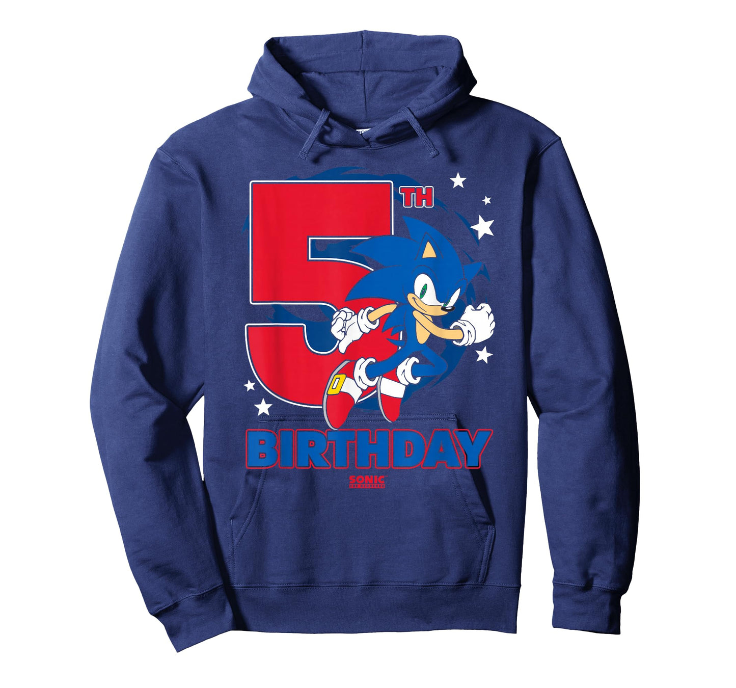 Sonic The Hedgehog 5th Birthday Epic Sonic Big Chest Logo T-Shirt