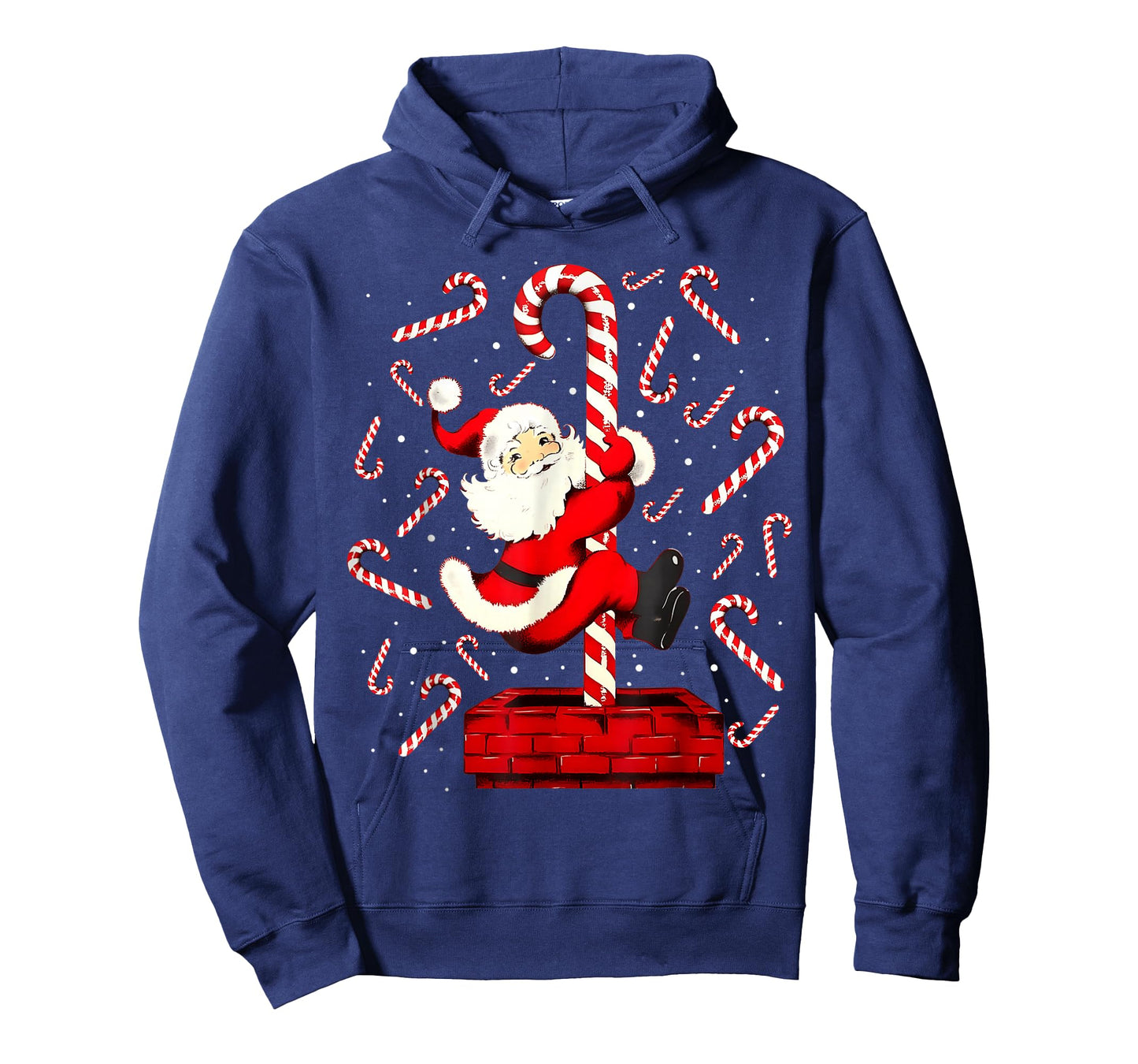 Candy Cane Christmas Santa Funny Lights Xmas Men Women Kids T-Shirt