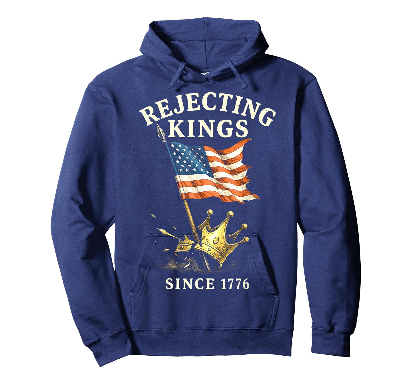 Rejecting Kings Since 1776, USA Flag Patriotic 4th of July T-Shirt