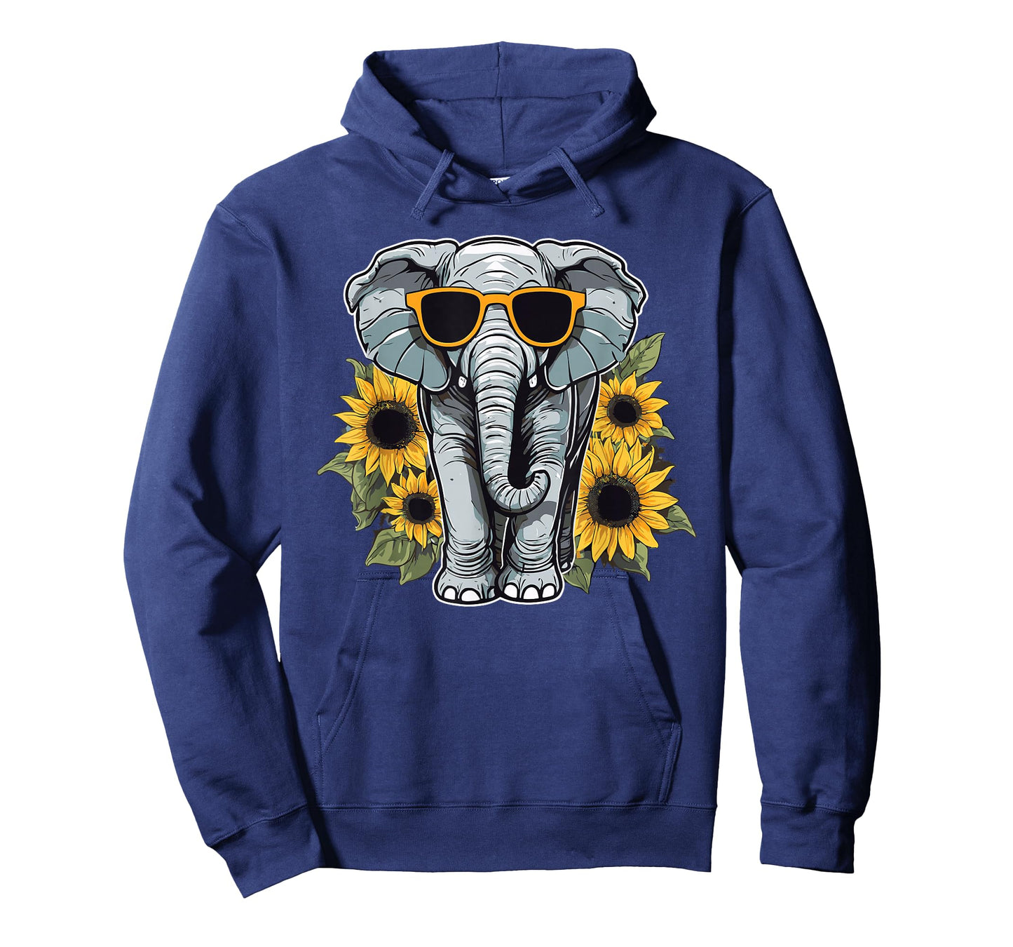 Elephant with Sunglasses and Sunflowers T-Shirt