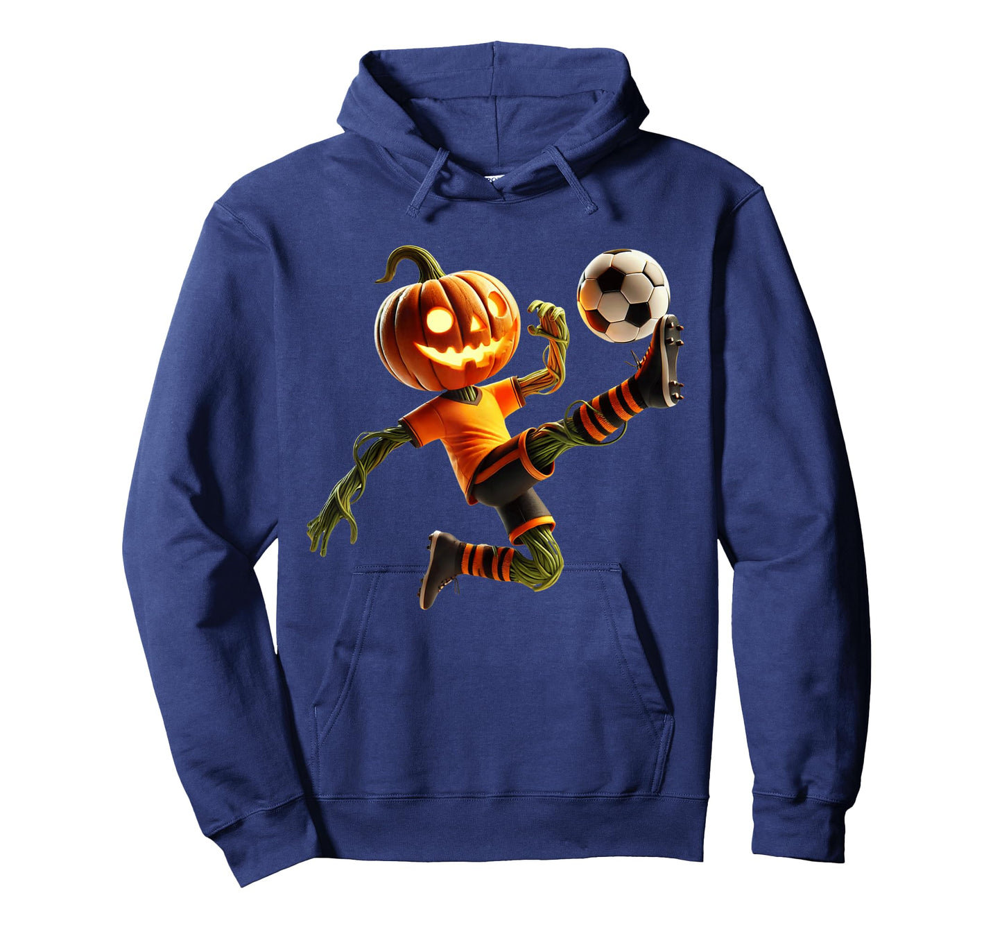 Pumpkin Face Soccer Halloween Costume Men Boys Kids Cute T-Shirt