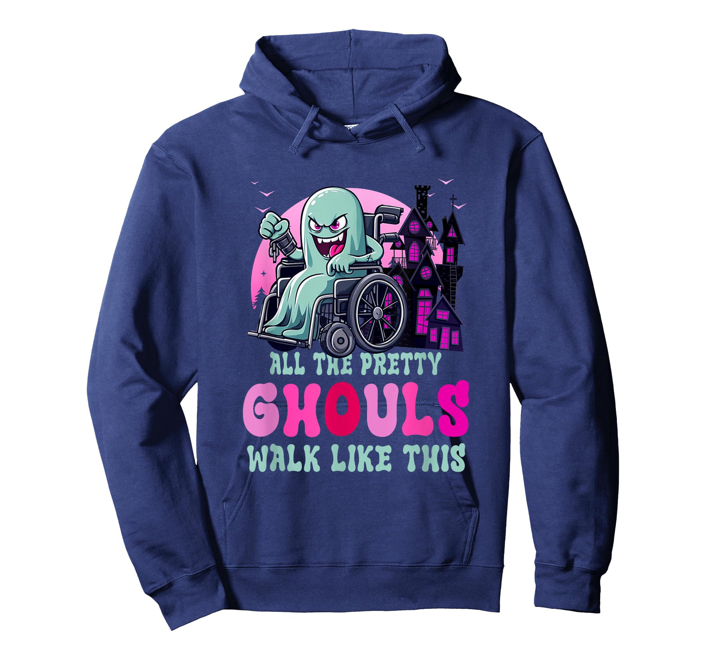 All The Pretty Ghouls Walk Like-This Halloween Wheelchair T-Shirt