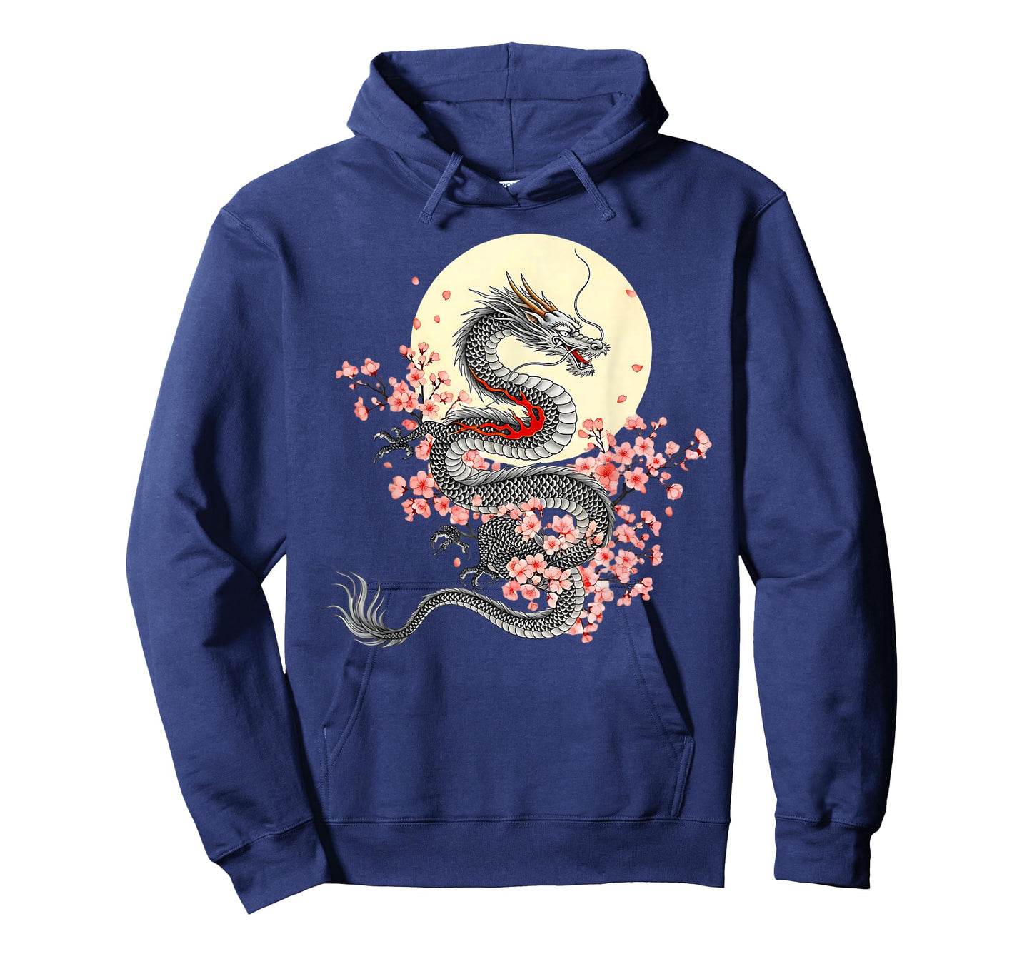 Japanese Dragon Sakura Moon Asian Cherry Blossoms Dragon T-Shirt