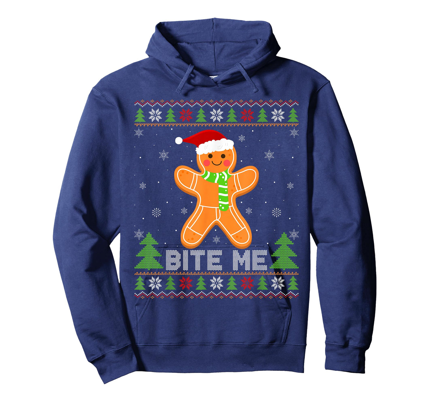 Bite Me Funny Gingerbread Cookie Ugly Christmas Sweater Xmas T-Shirt
