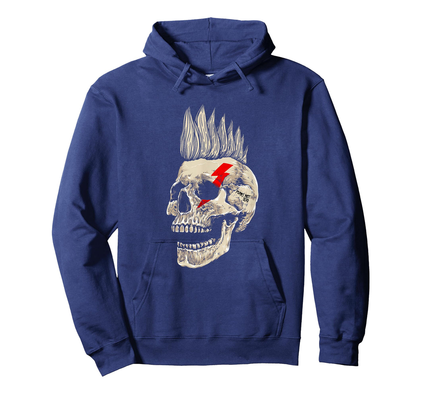 Punk Rock Skull Mohawk Punk's Not Dead T-Shirt