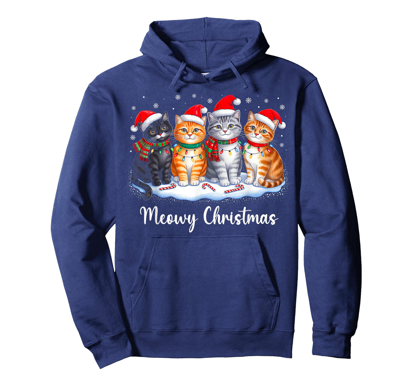 Meowy Christmas Funny Christmas Kitten Cat Lover Xmas Pajama T-Shirt