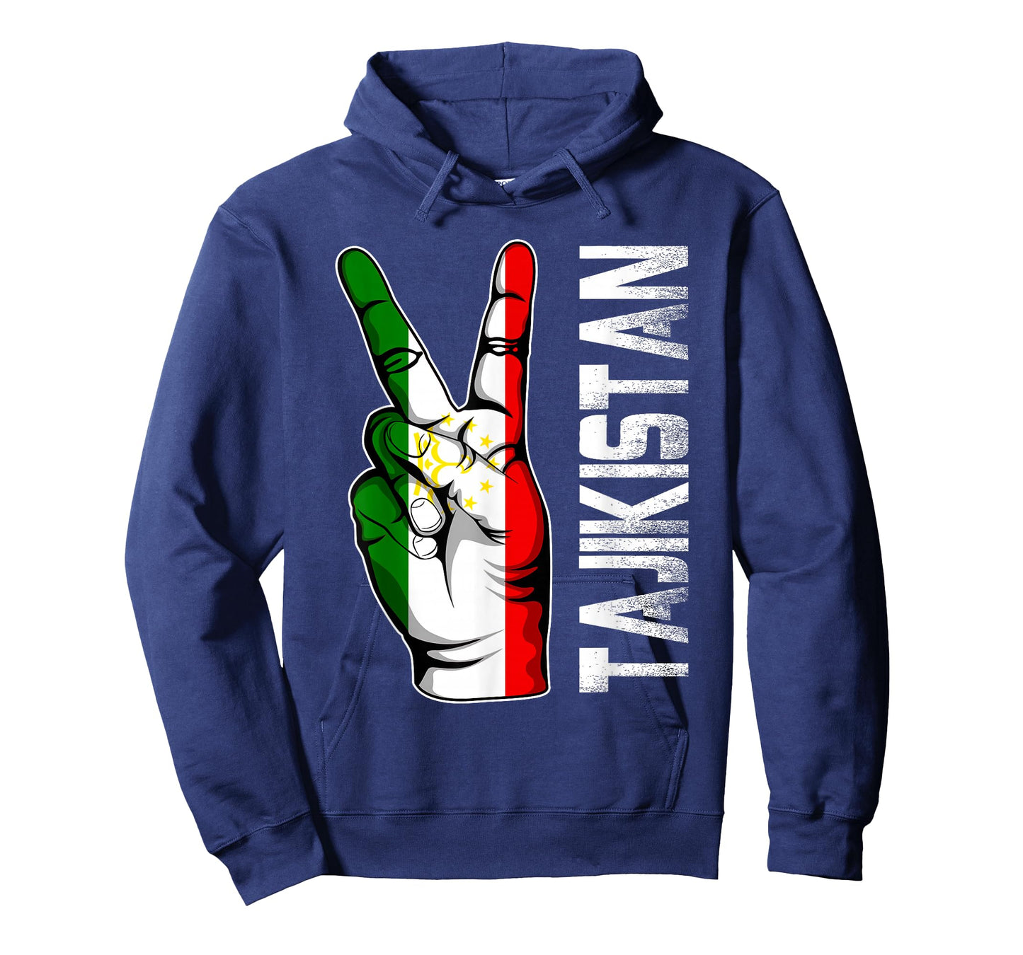 Retro Patriotic Victory Tajikistan Flag Fingers T-Shirt