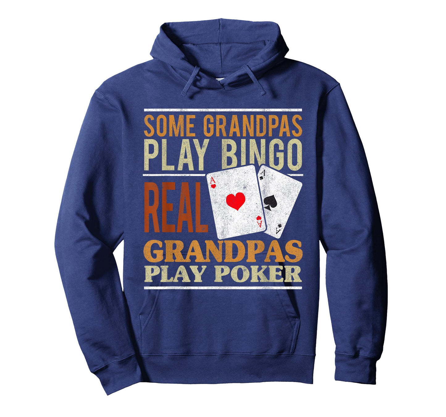 Poker Texas Holdem Real Grandpas Play Poker Funny Granddad T-Shirt