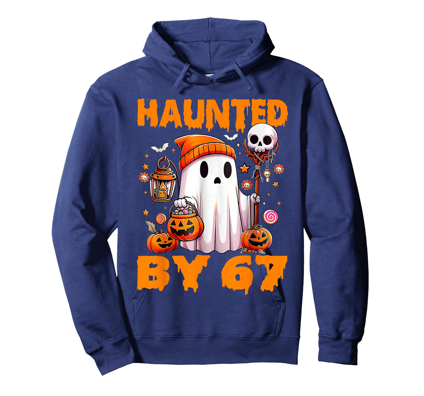 Haunted by 67 Meme Saying 6 7 Six Seven Boo Ghost Halloween T-Shirt