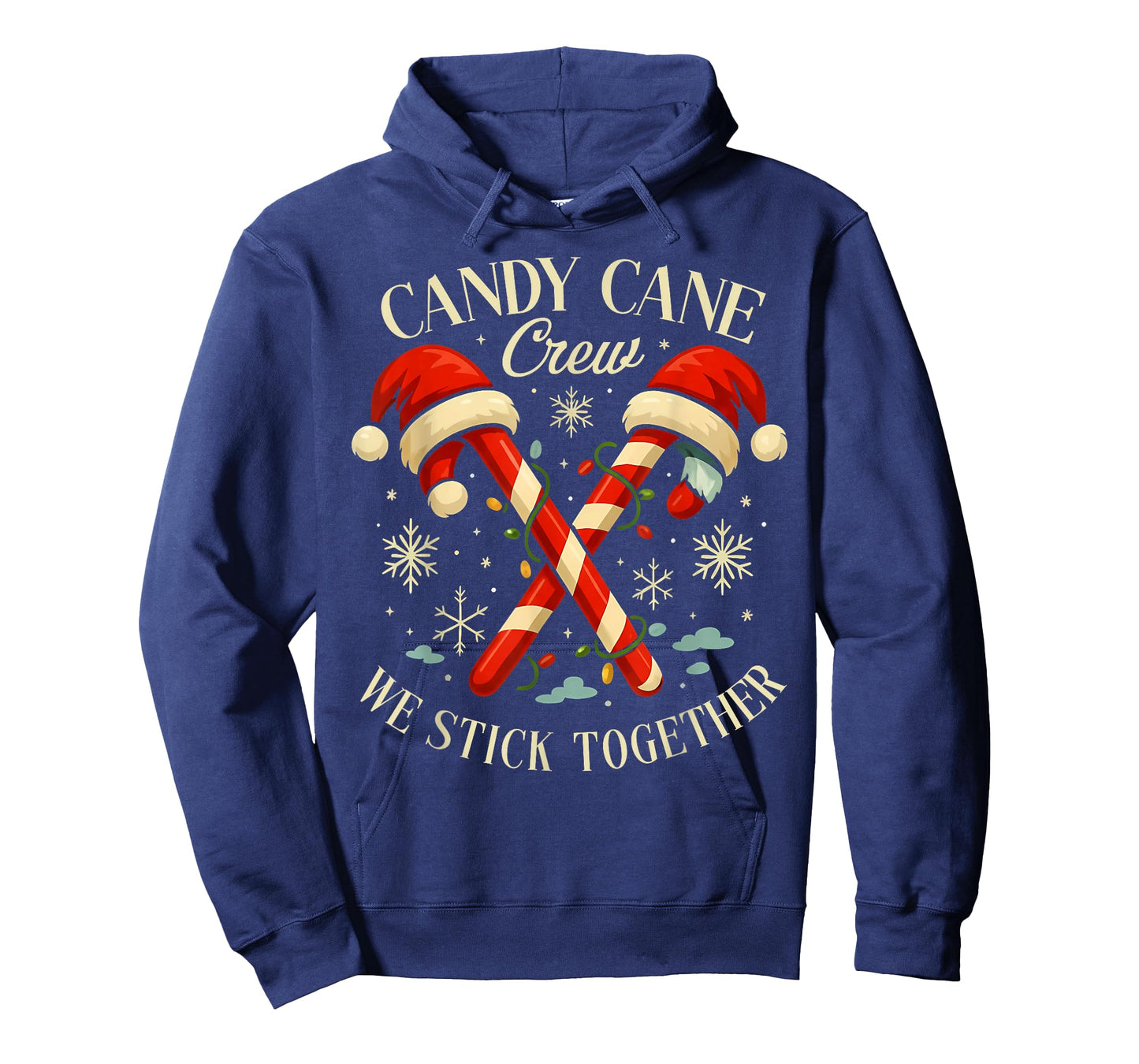 Candy Cane Crew We Stick Together Christmas Costume Xmas T-Shirt