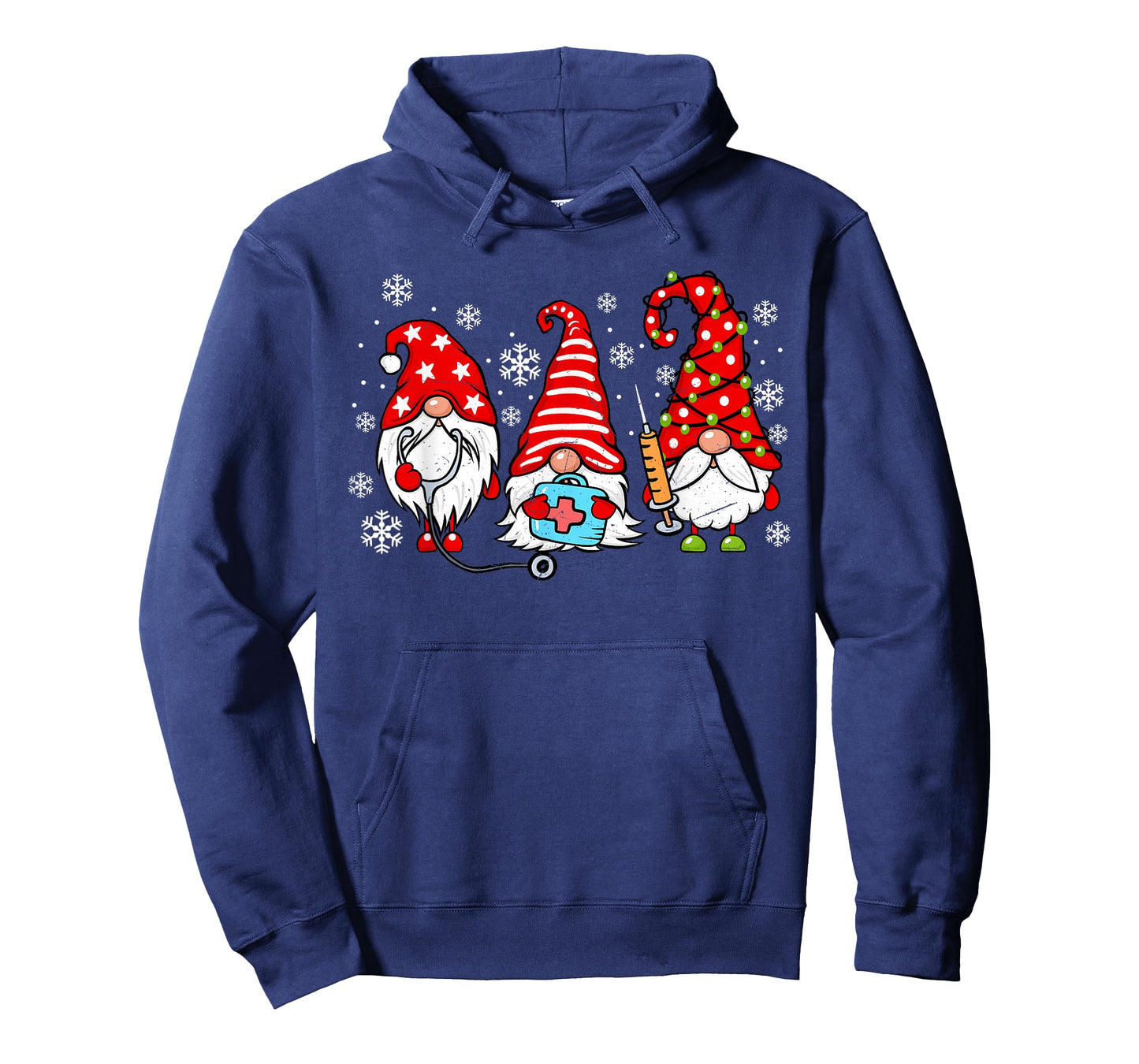 Nurse Christmas Gnomes Xmas Scrub Top ER Rn Nursing Gnomies T-Shirt
