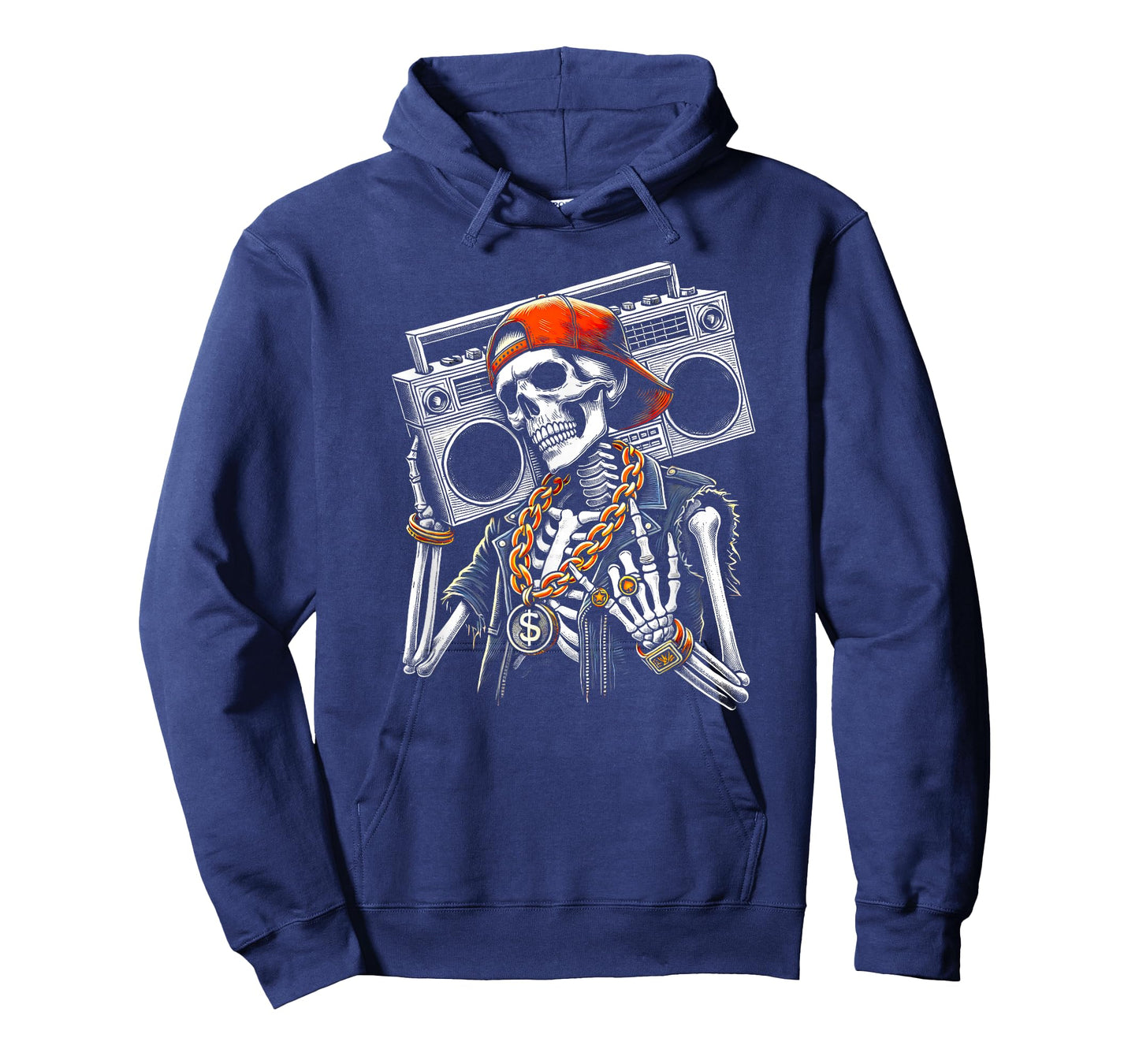 Skeleton Rocker Hand Horn Halloween Costume Cool Rock Music T-Shirt
