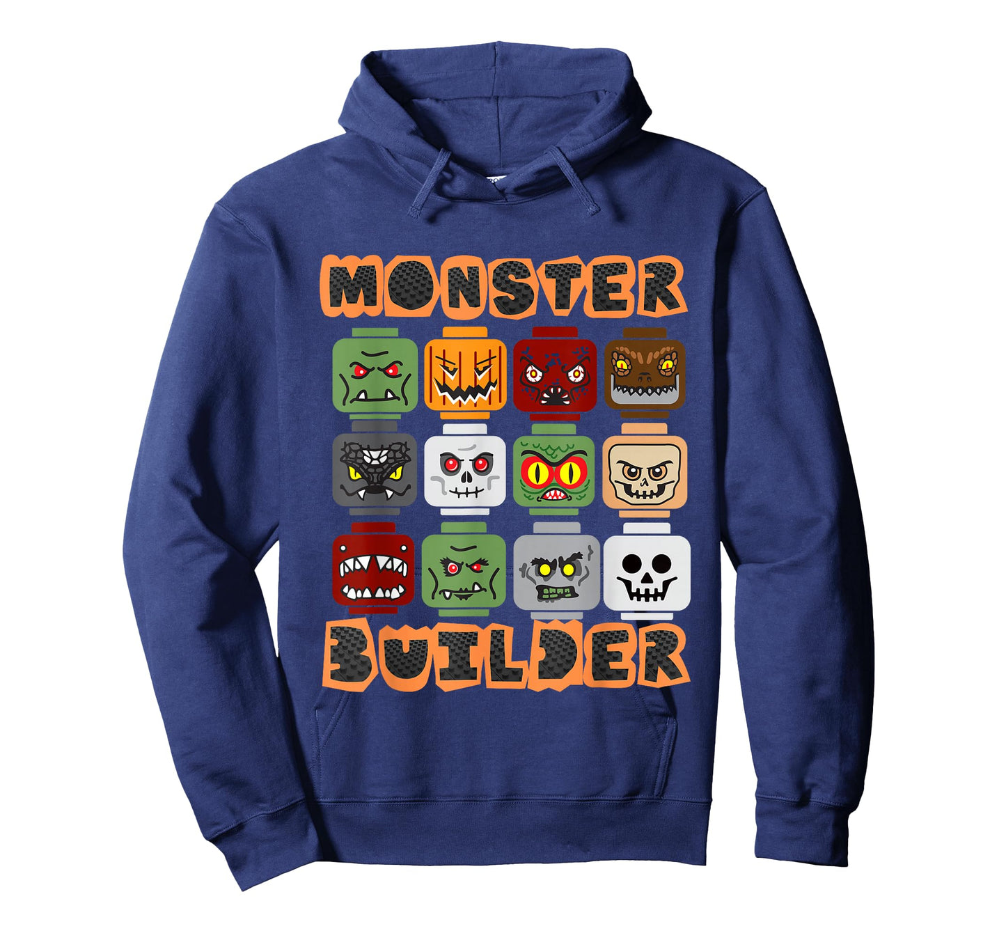 Halloween Building Bricks Monster Builder Brick Head Funny T-Shirt