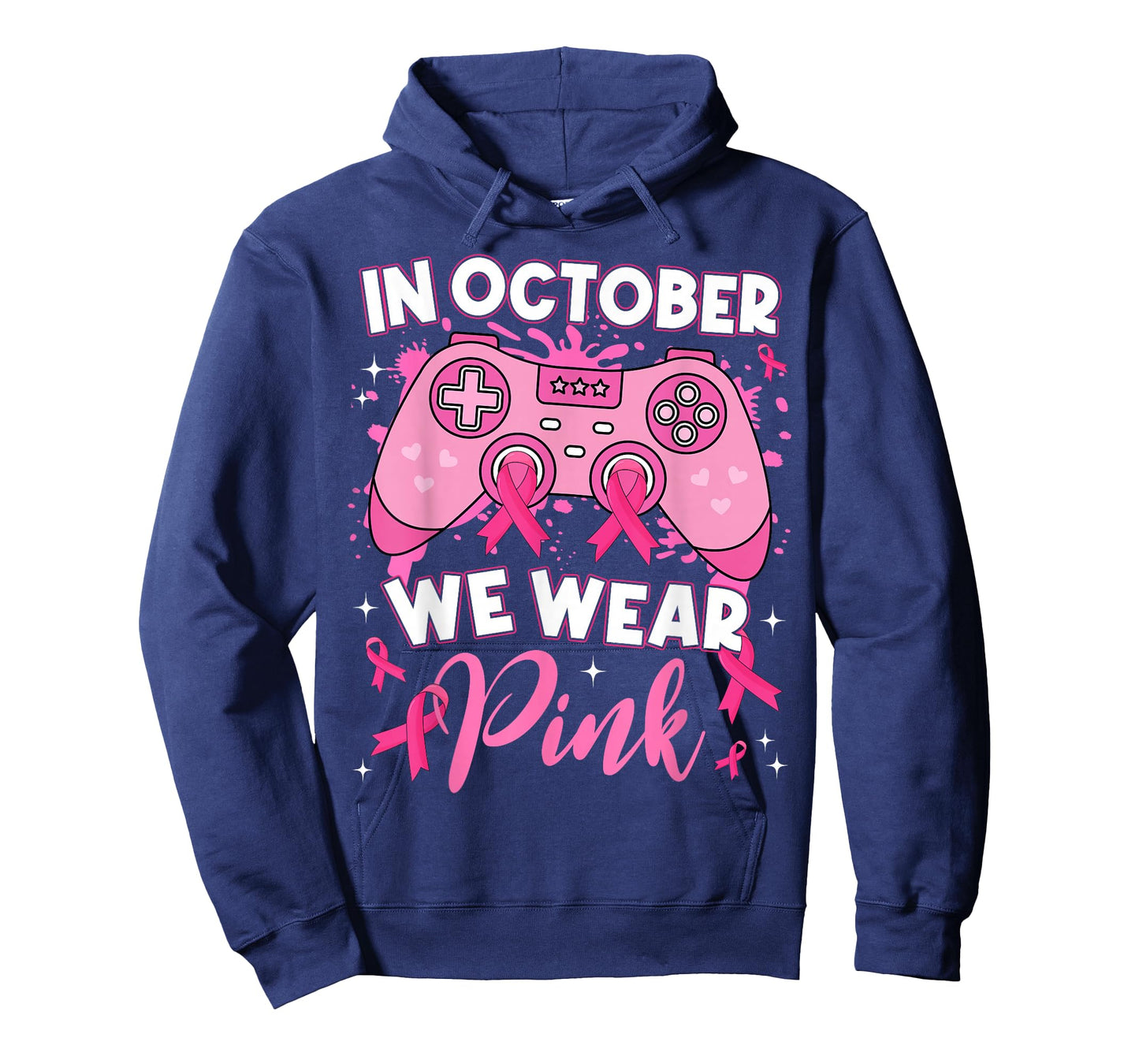 Gamer Gaming In October We Wear Pink Breast Cancer Boys Kids T-Shirt