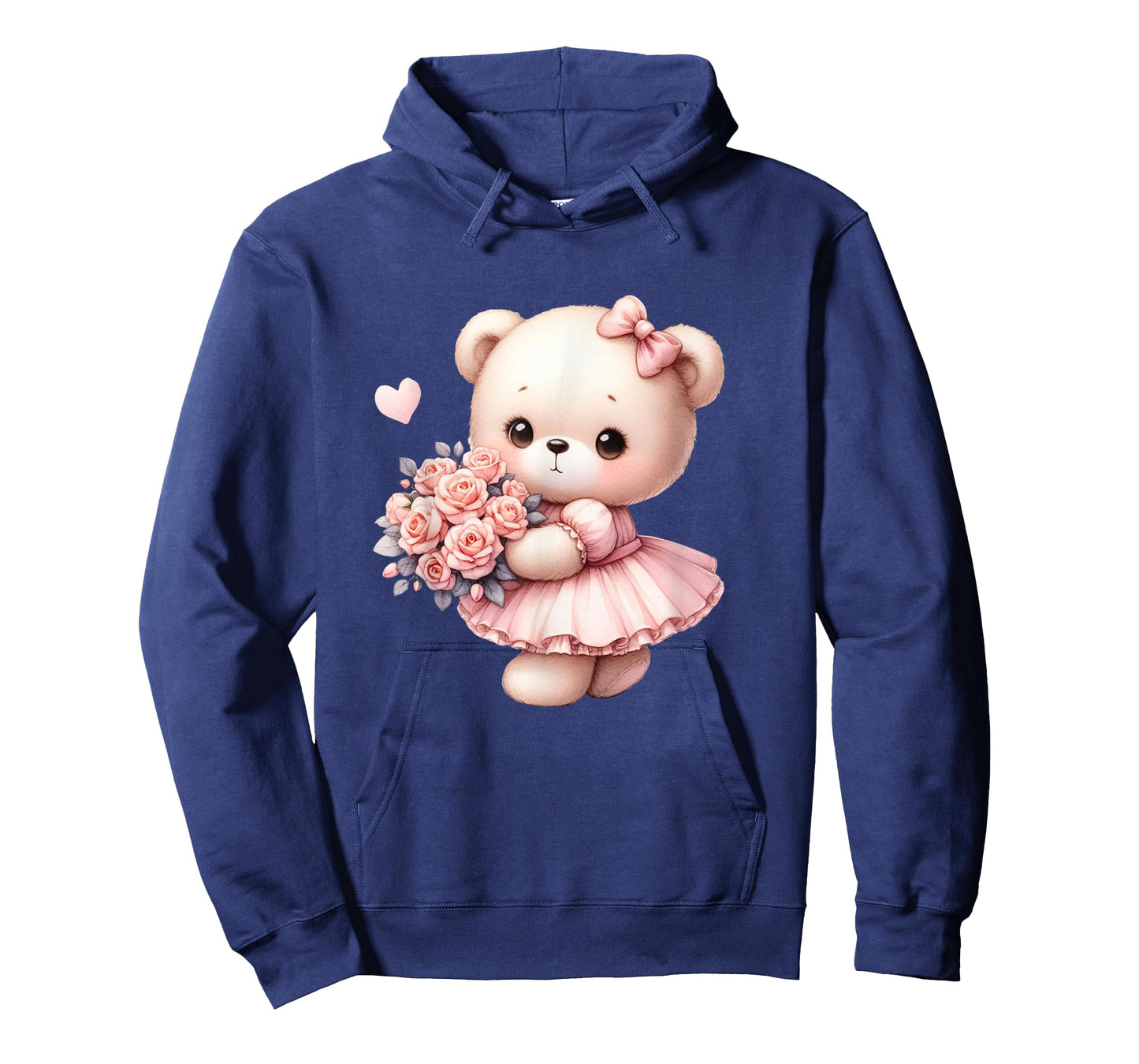 Coquette Teddy Bear Bow Simple Pink Cute Girl Graphic Tee T-Shirt
