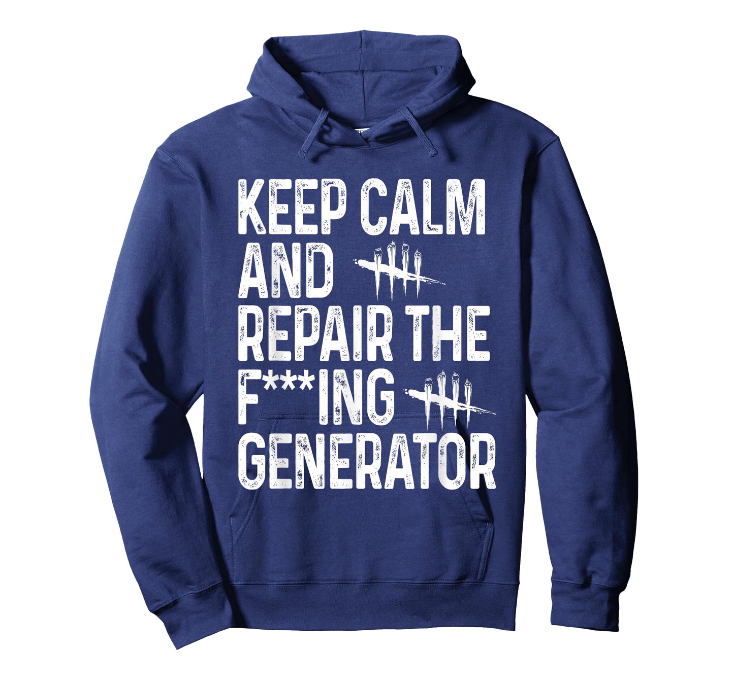 Kozmoz Studio Keep Calm And Repair The Generator Unisex-Adults Blue Short Sleeve T-Shirt