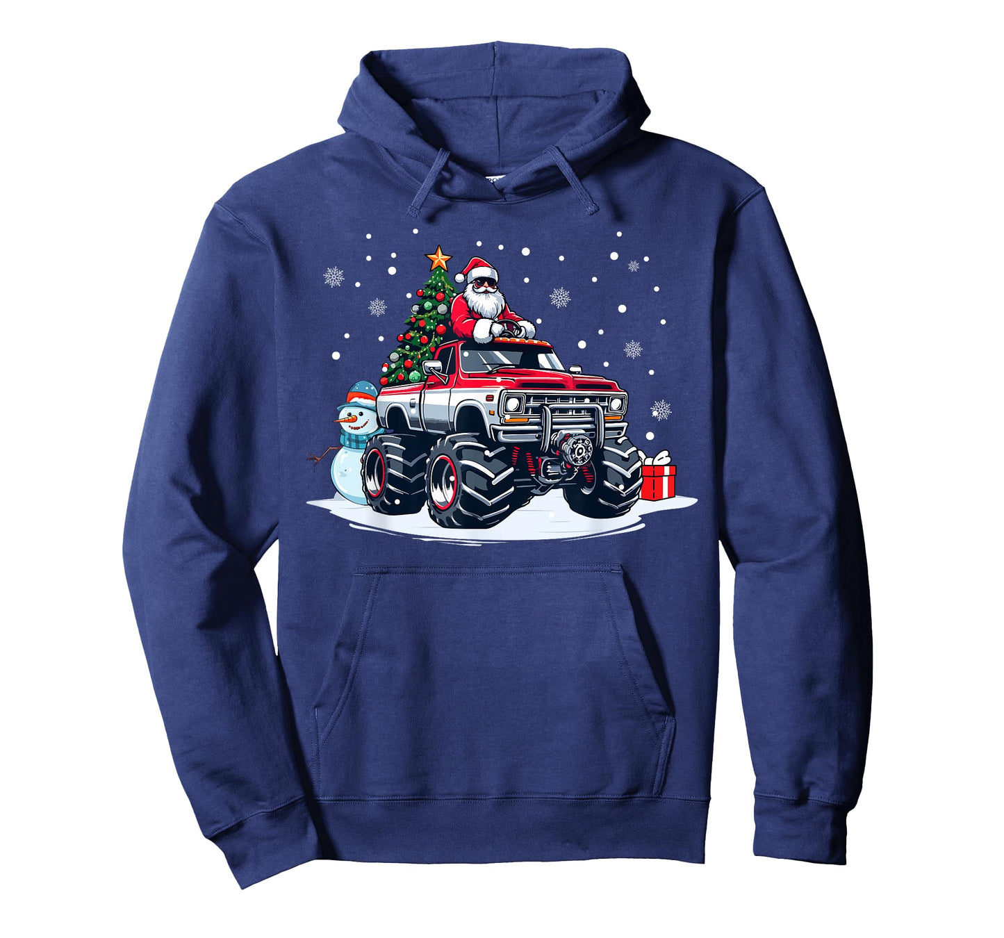 Funny Christmas Santa Monster Truck Youth Boys Kids T-Shirt