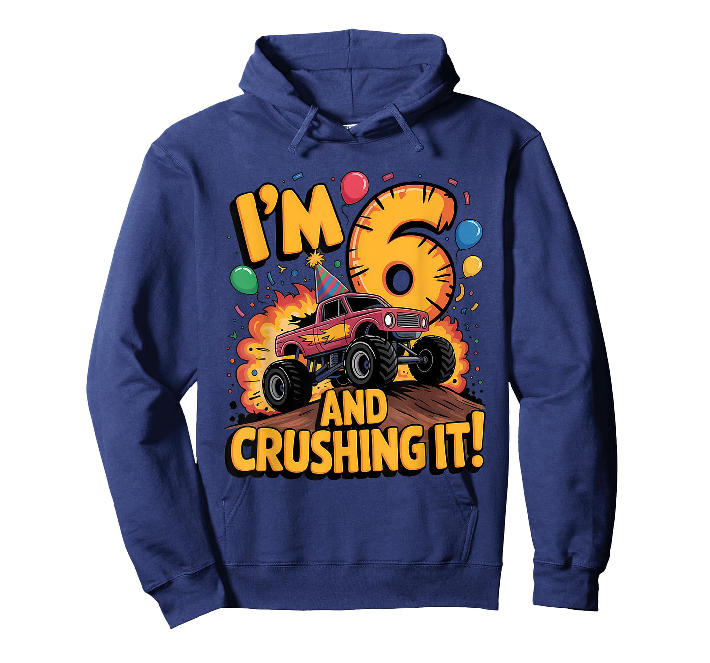 I'm 6 and Crushing It Monster Truck Birthday T-Shirt