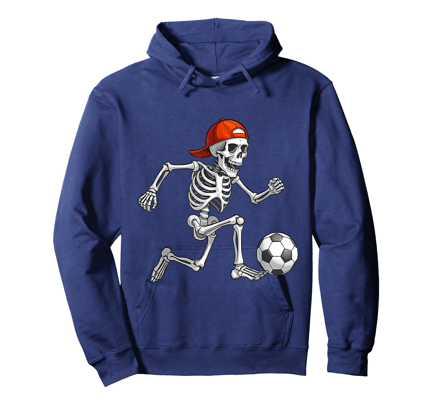 Funny Skeleton Soccer Men Boys Kids Halloween Costume T-Shirt