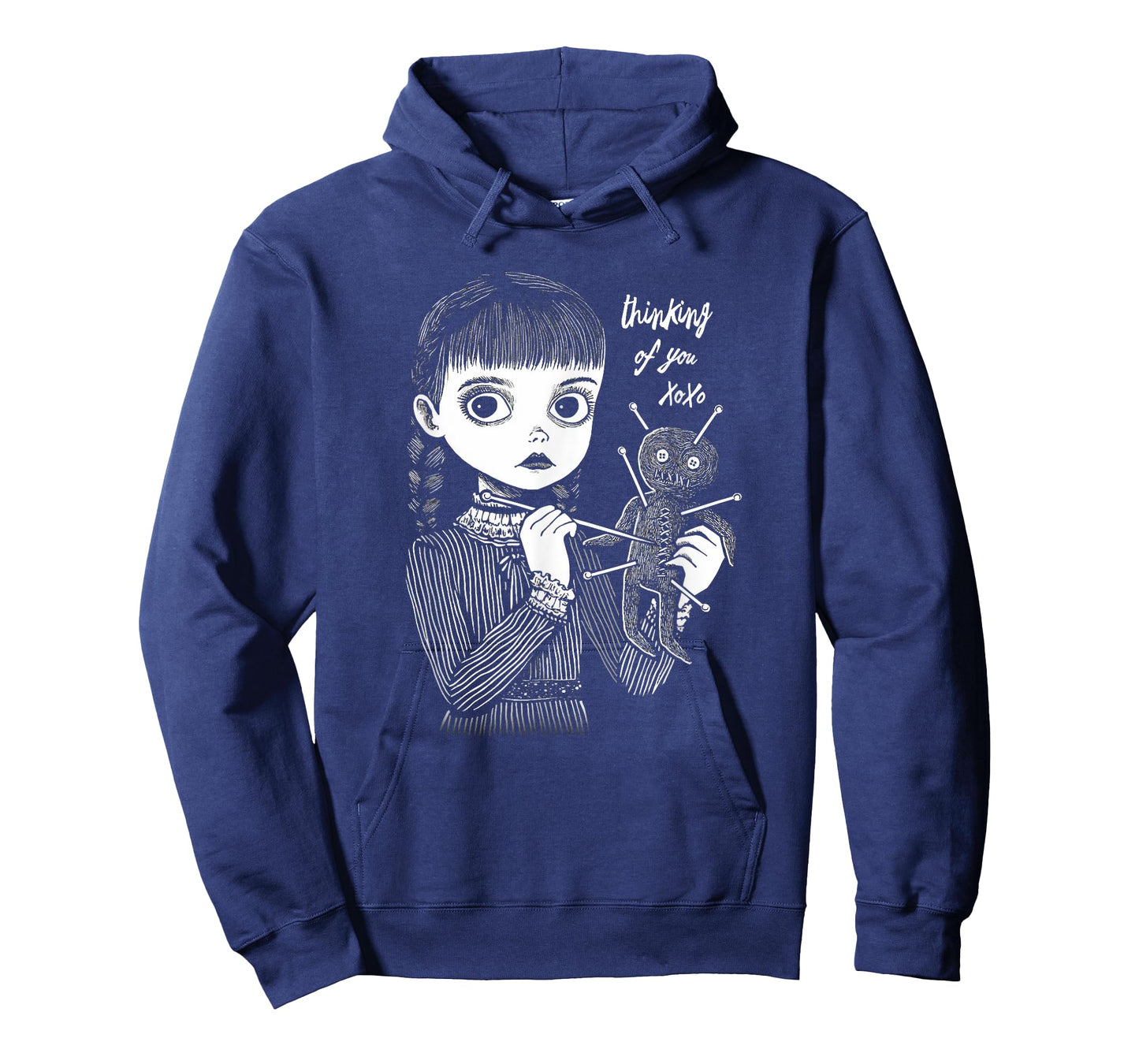 Thinking Of You Creepy Cute VooDoo Girl With Doll T-Shirt