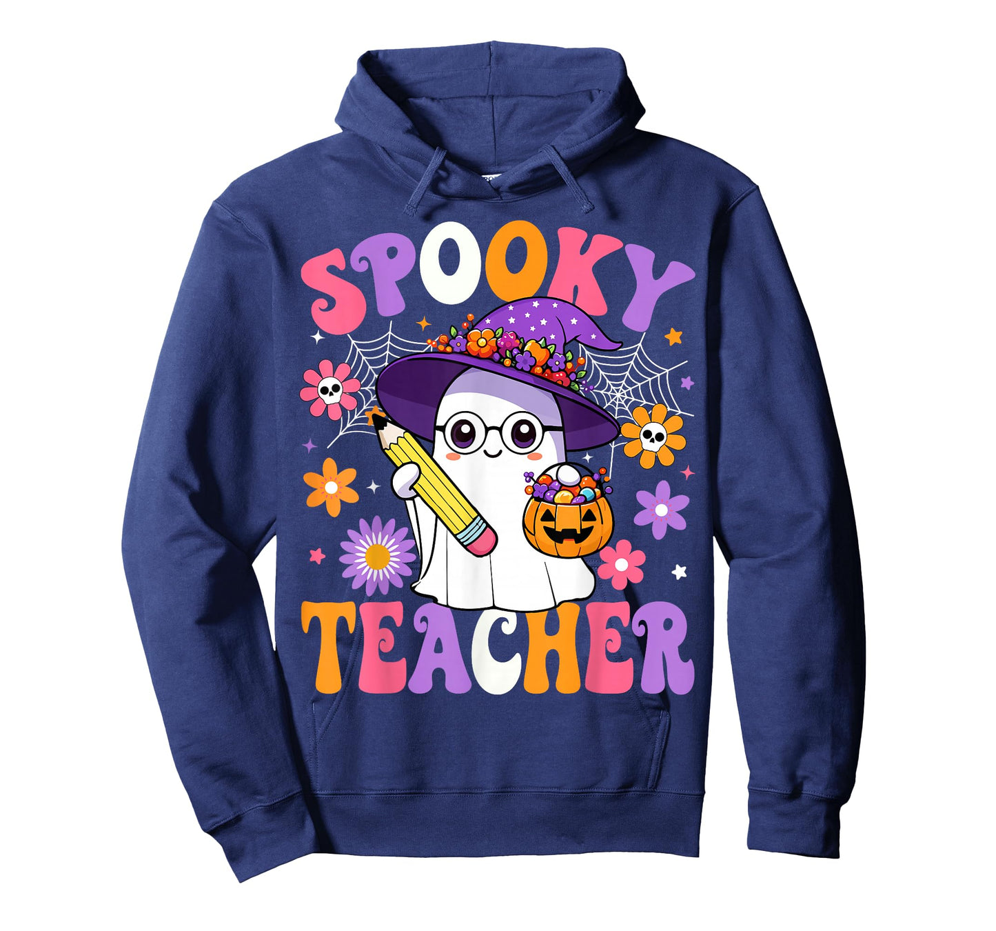 Trick Or Teach Spooky Teacher Ghost Funny Halloween Teacher T-Shirt