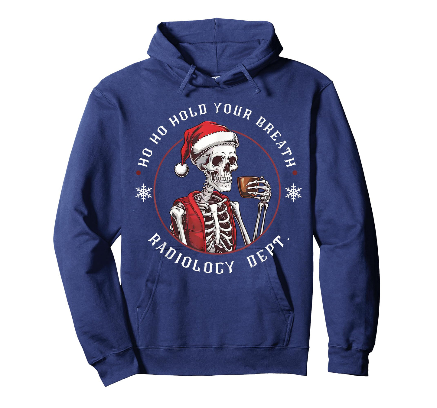 Retro Funny Skeleton Ho Ho Hold Your Breath Radiology Dept T-Shirt