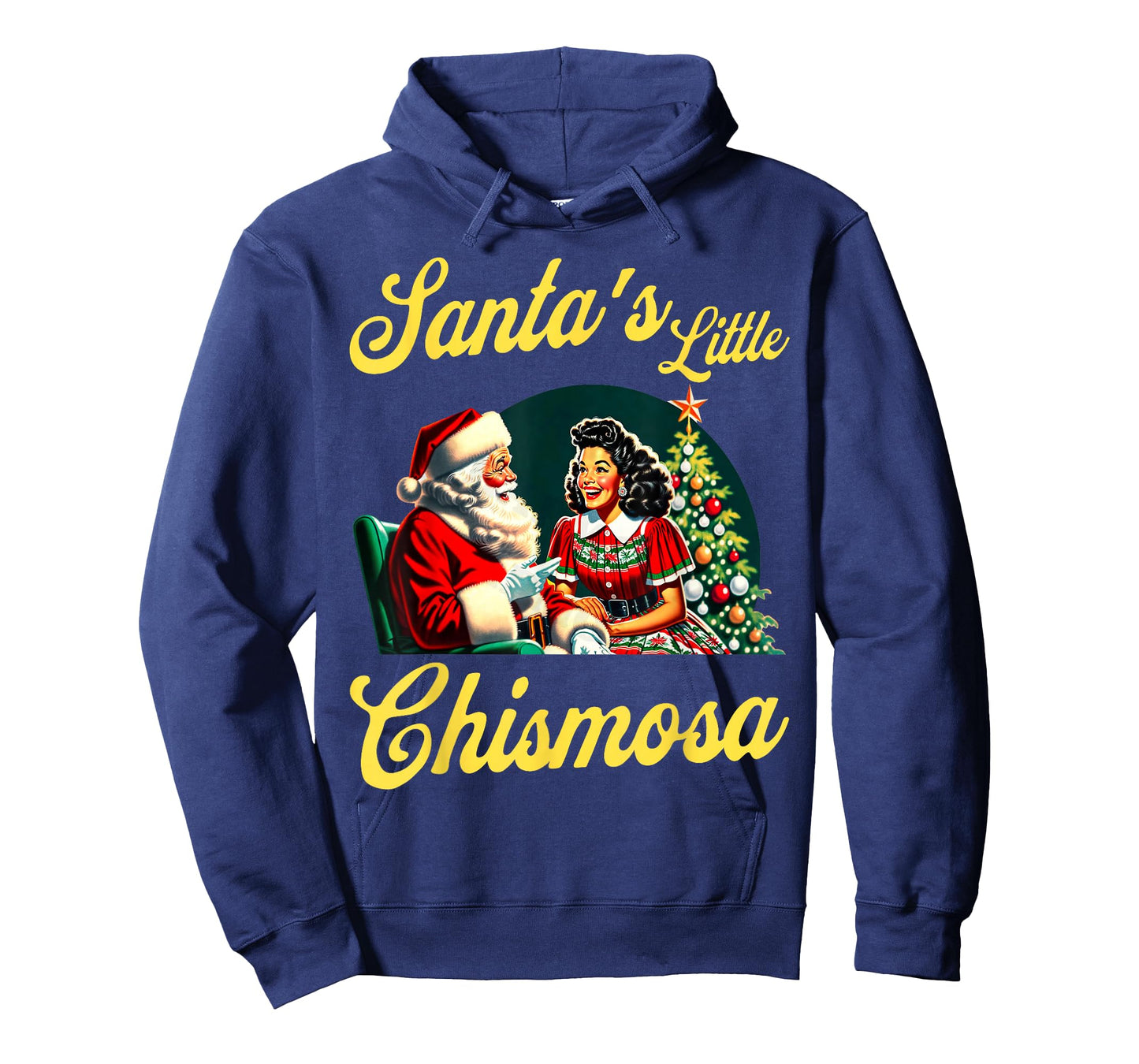 Vintage Funny Santa's Little Chismosa Latin Girls Christmas T-Shirt