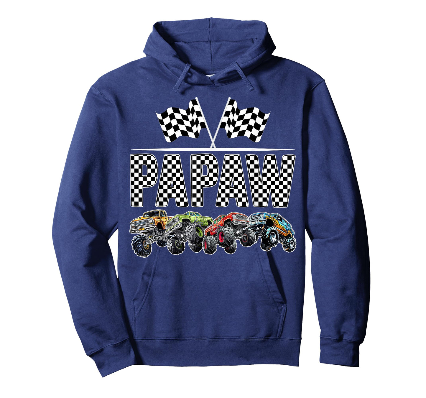 Papaw Retro Monster Truck Family Birthday Matching T-Shirt