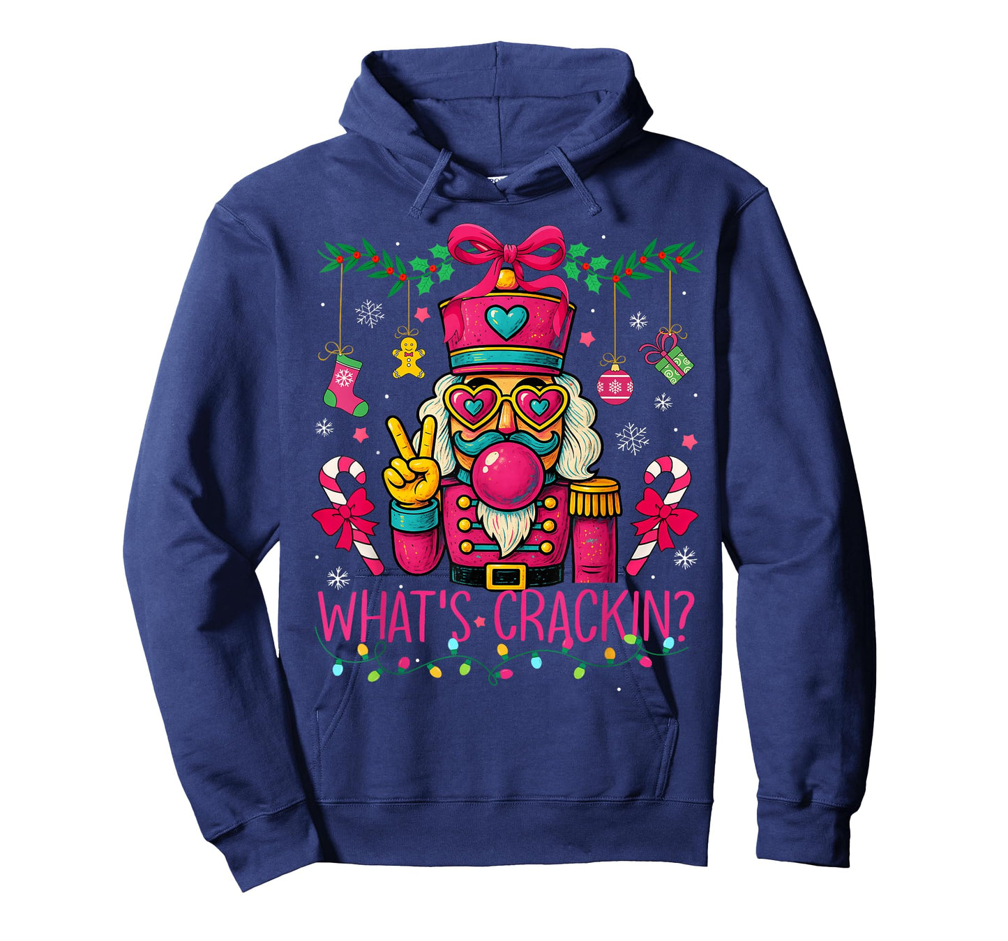 Christmas Nutcracker Funny Xmas Men Women Kids Whats Crackin T-Shirt
