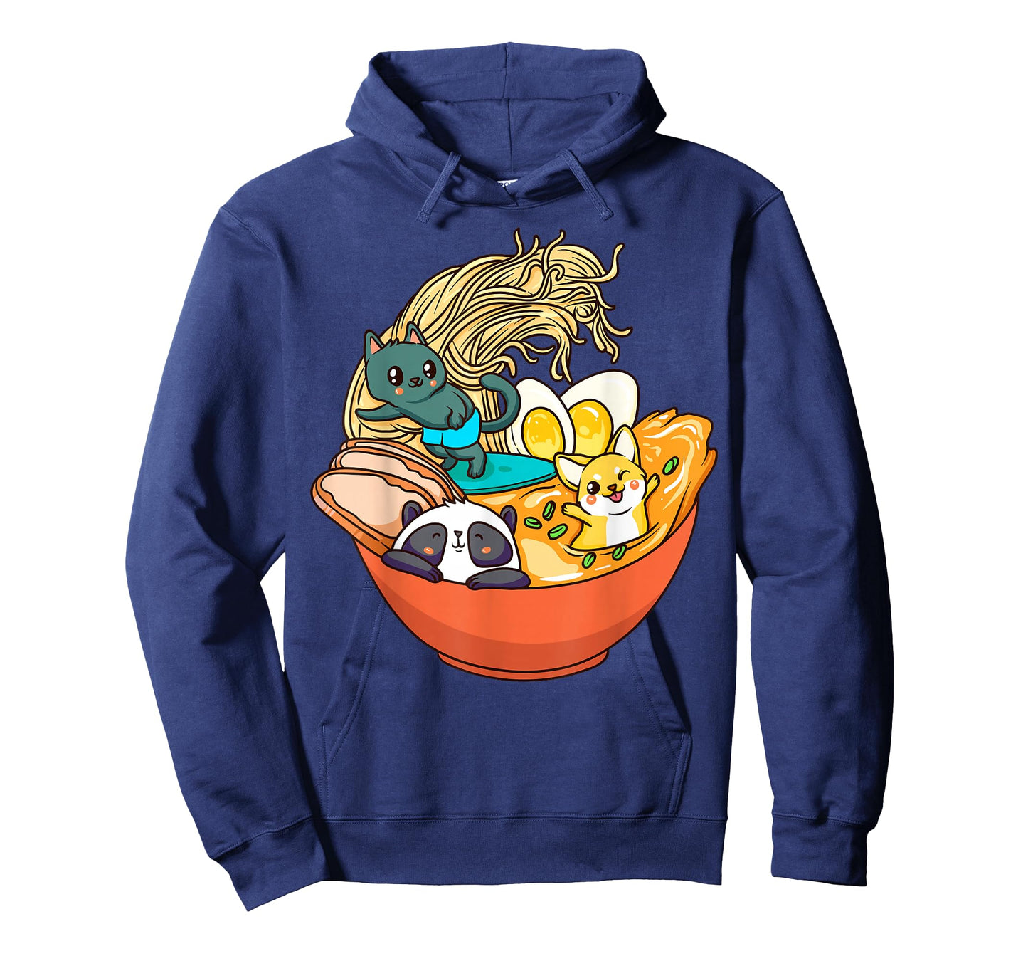 Cute Kawaii Cat Ramen Bowl Japanese Anime Panda Dog Noodle T-Shirt
