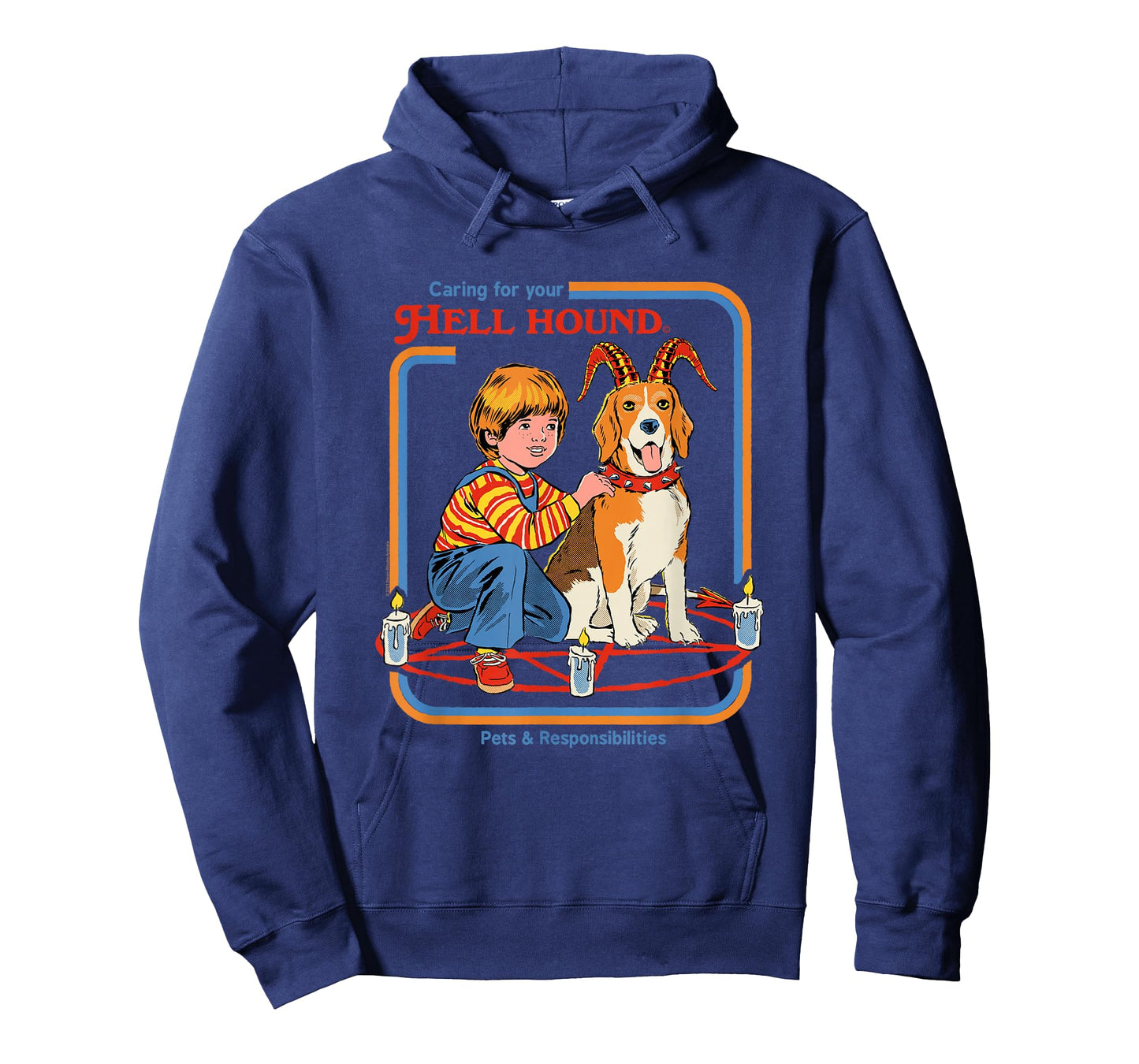 Steven Rhodes Caring for Your Hell Hound Retro Dark Humor T-Shirt