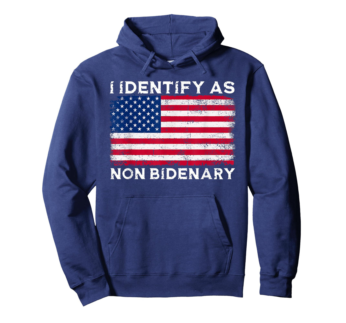I Identify As Non Bidenary Patriot American Flag 4th Of July T-Shirt