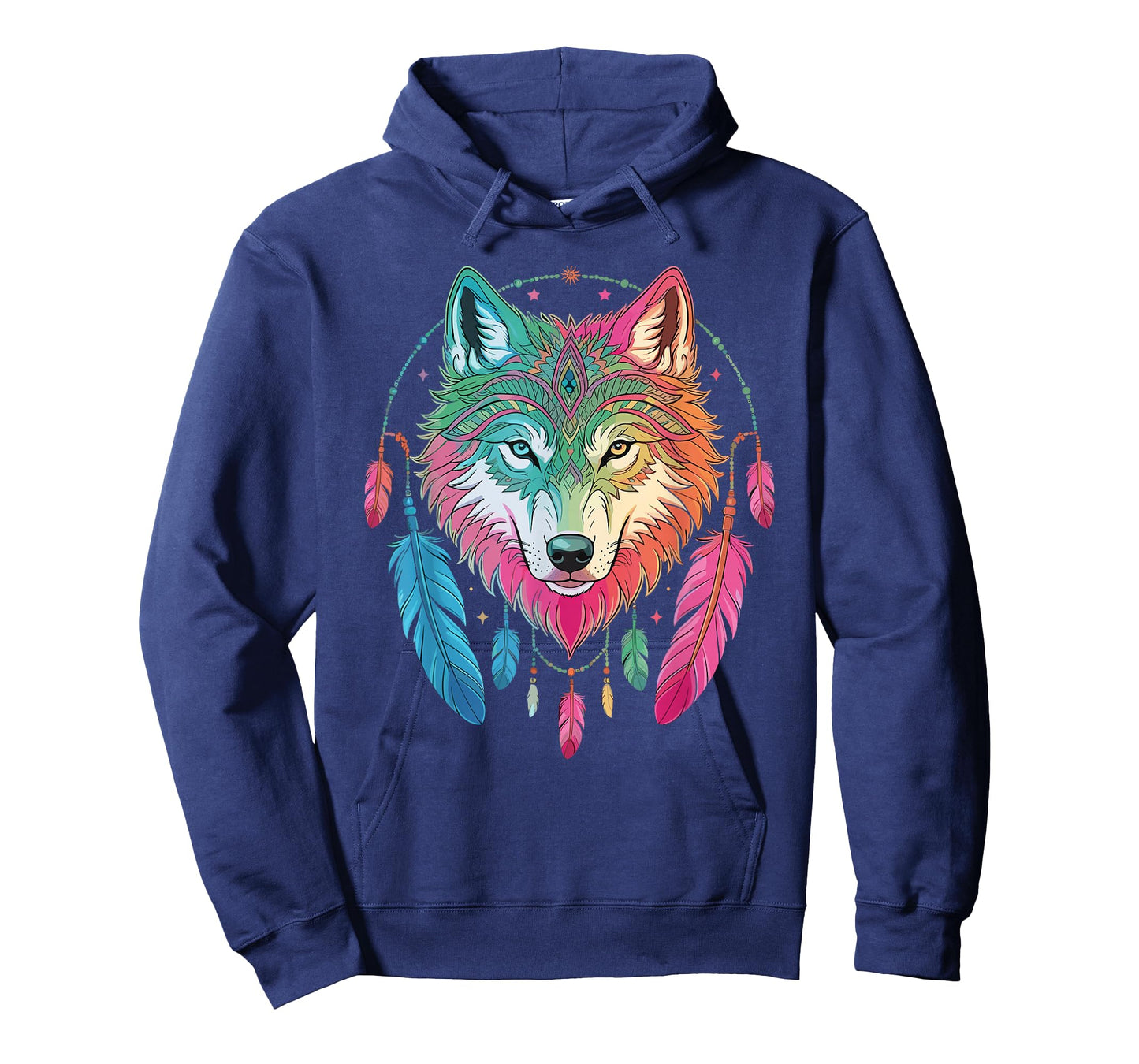 Wolf Native American Tribe, Feather Wolf Indian Pride T-Shirt