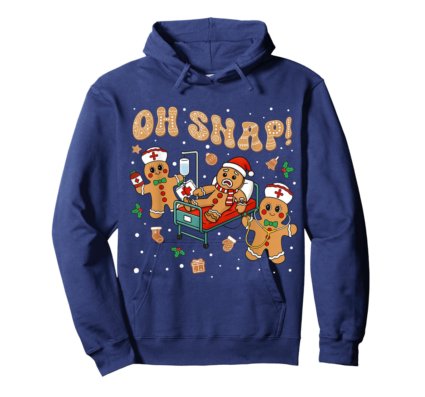 Oh Snap Gingerbread Nurse Funny Nursing Christmas Holiday T-Shirt