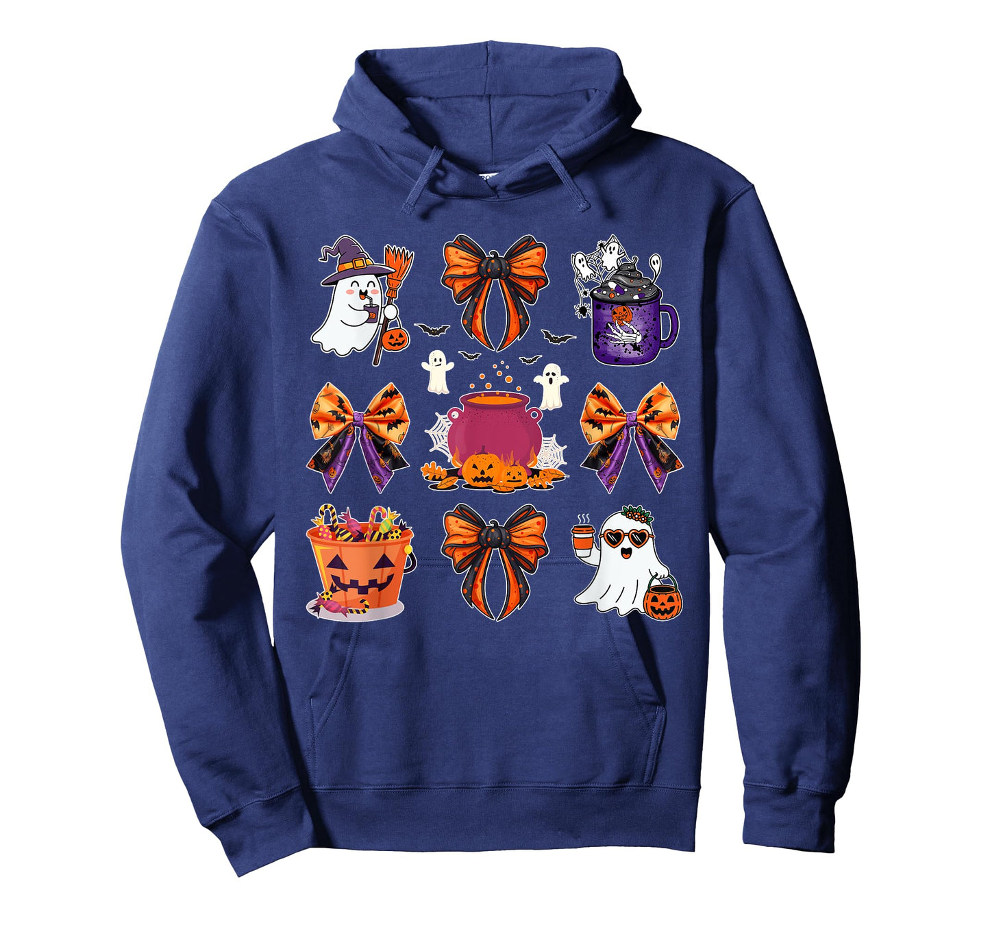 Ghost Boo Candy Buckets Pumpkin Spice Halloween Coquette Bow T-Shirt
