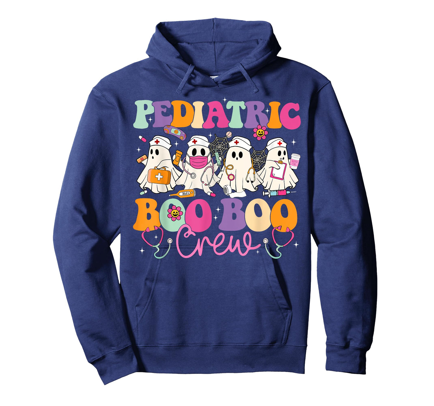Pediatric Nurse Boo Boo Crew Ghost Nurse Halloween Costume T-Shirt