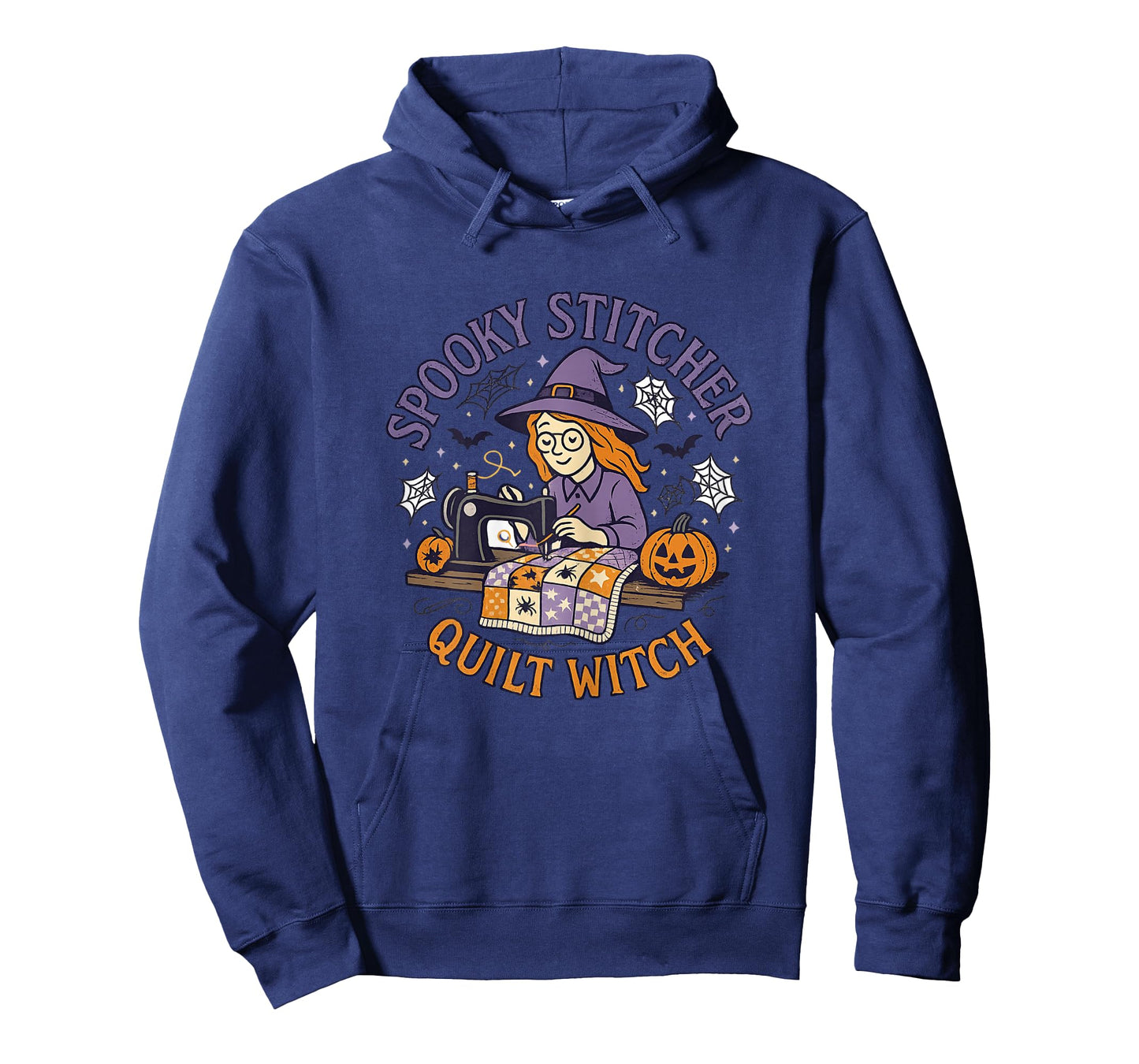 Spooky Stitcher Quilt Witch Halloween Funny Sewing Quilter T-Shirt