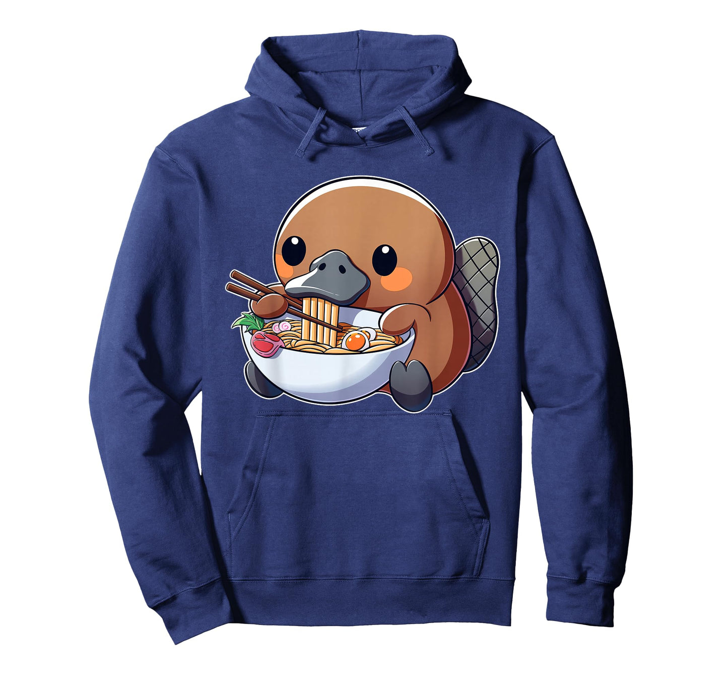 Cute Platypus Ramen Anime Kawaii Japanese Eating Noodle Kids T-Shirt