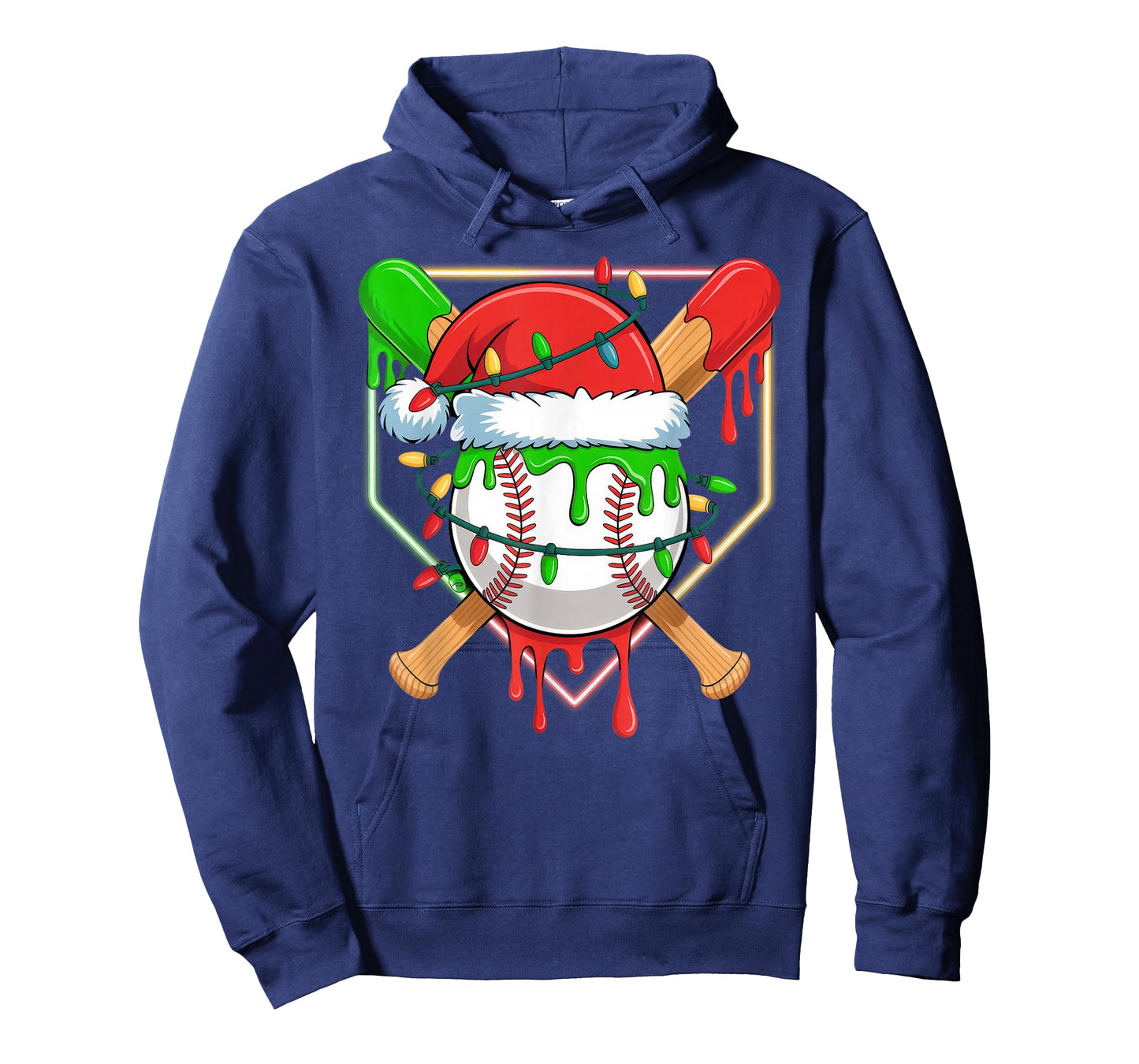 Baseball Christmas Tree Light Xmas Baseball Boys Kids T-Shirt