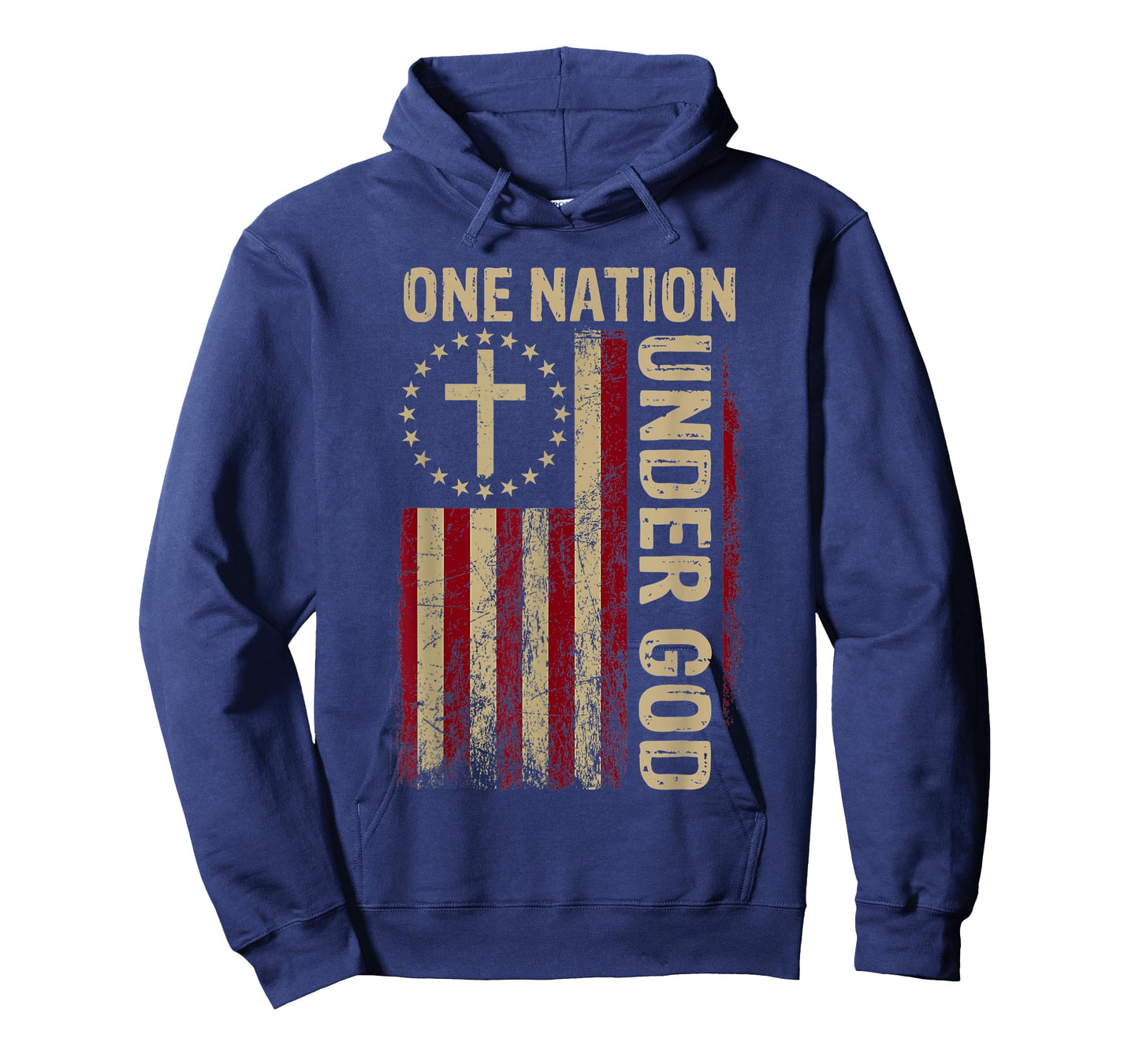 One Nation Under God Flag 4th of July Patriotic Christian T-Shirt