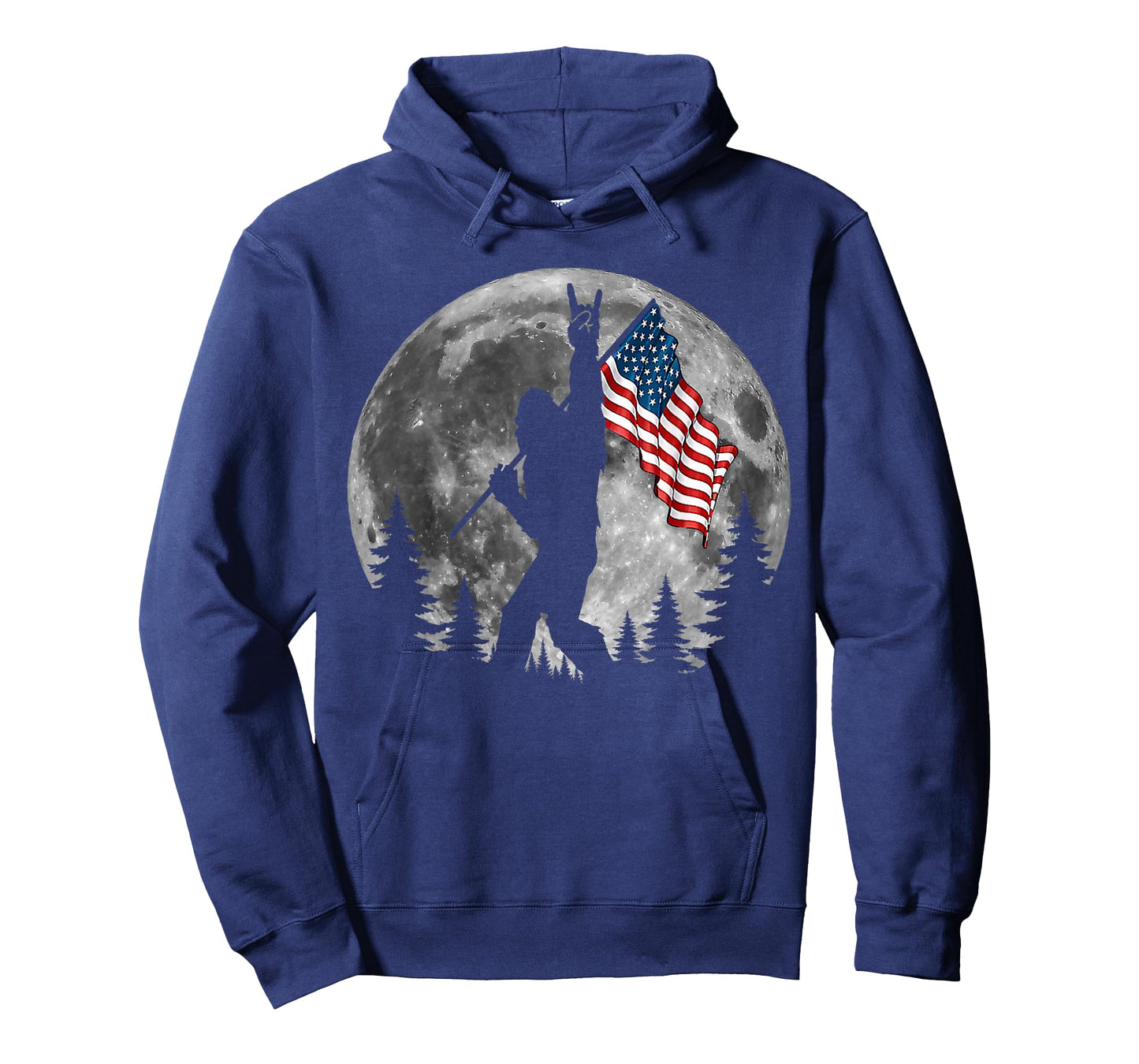 Bigfoot American Flag Sasquatch Patriotic 4th of July T-Shirt