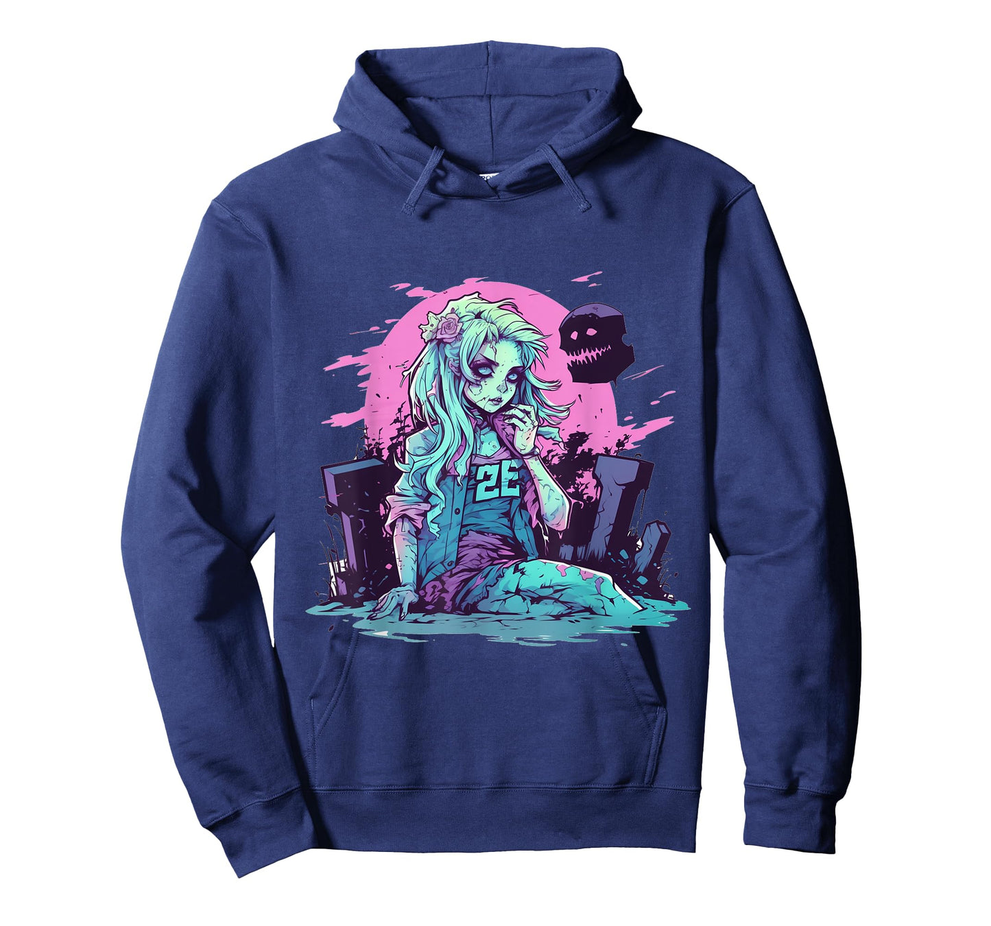 Anime Girl Zombie Halloween Costume Manga Otaku Women Kids T-Shirt