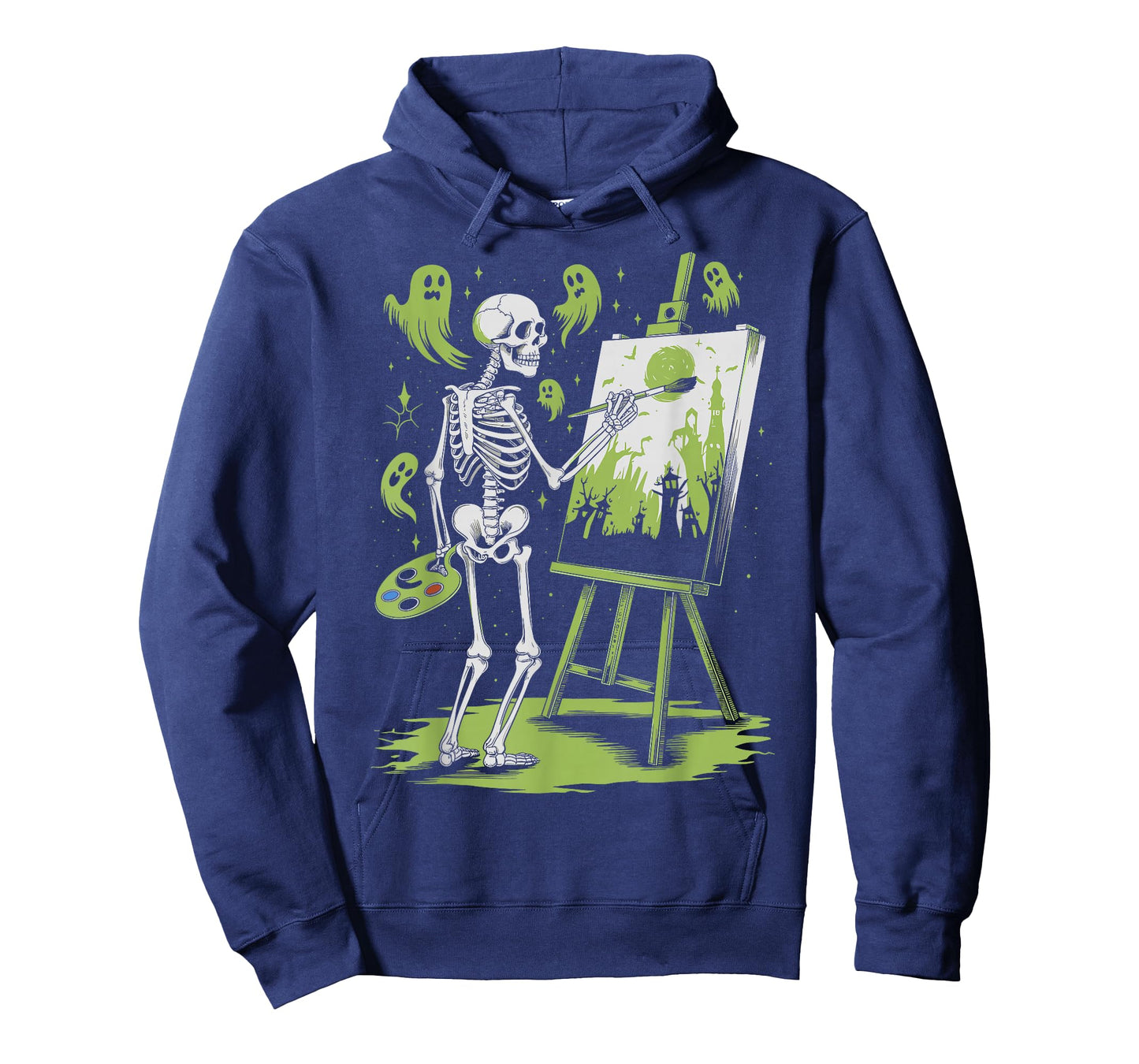 Skeleton Art Painting Lovers Spooky Halloween Artist Drawing T-Shirt