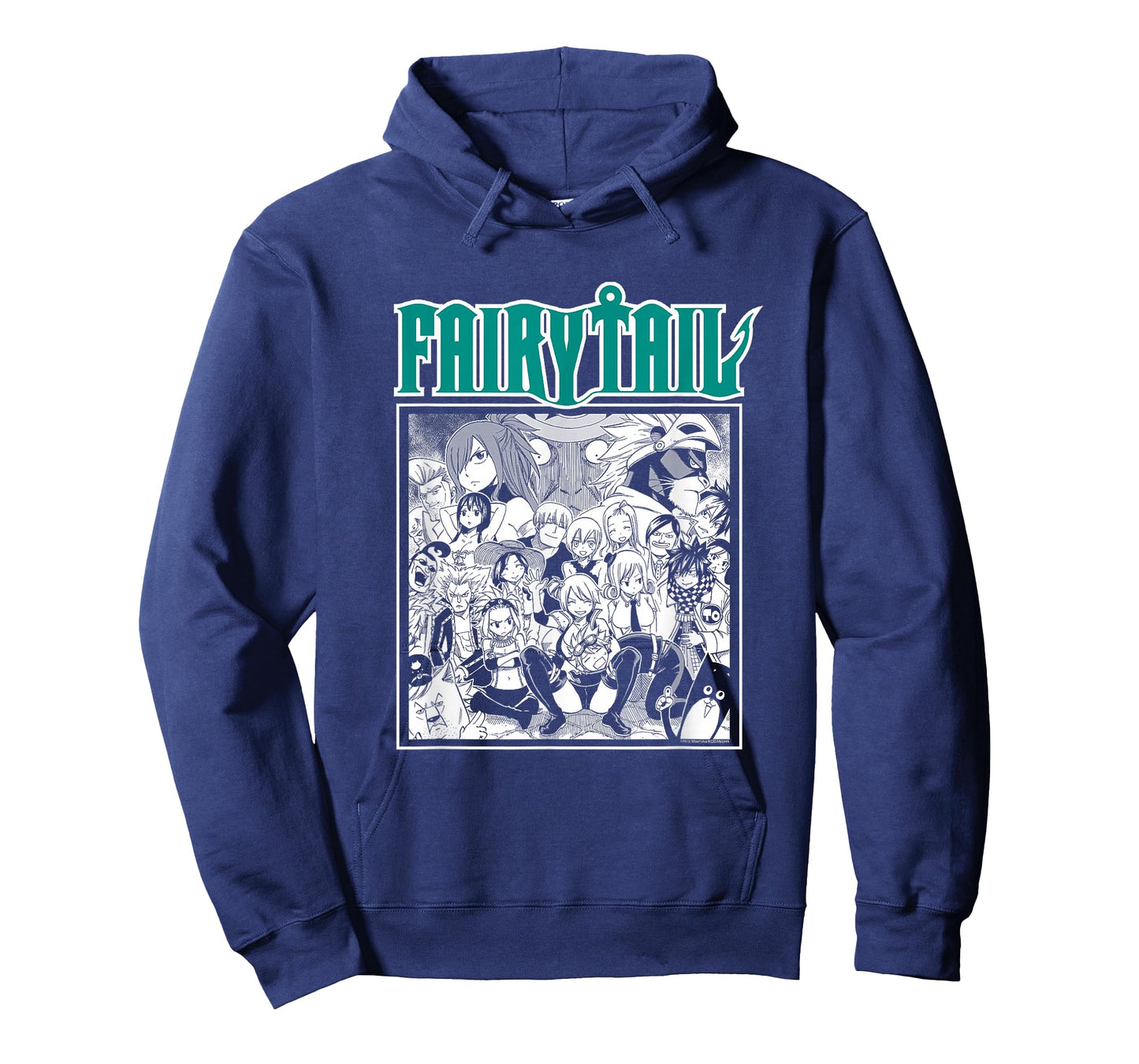 Fairy Tail Manga Black and White Group Shot T-Shirt