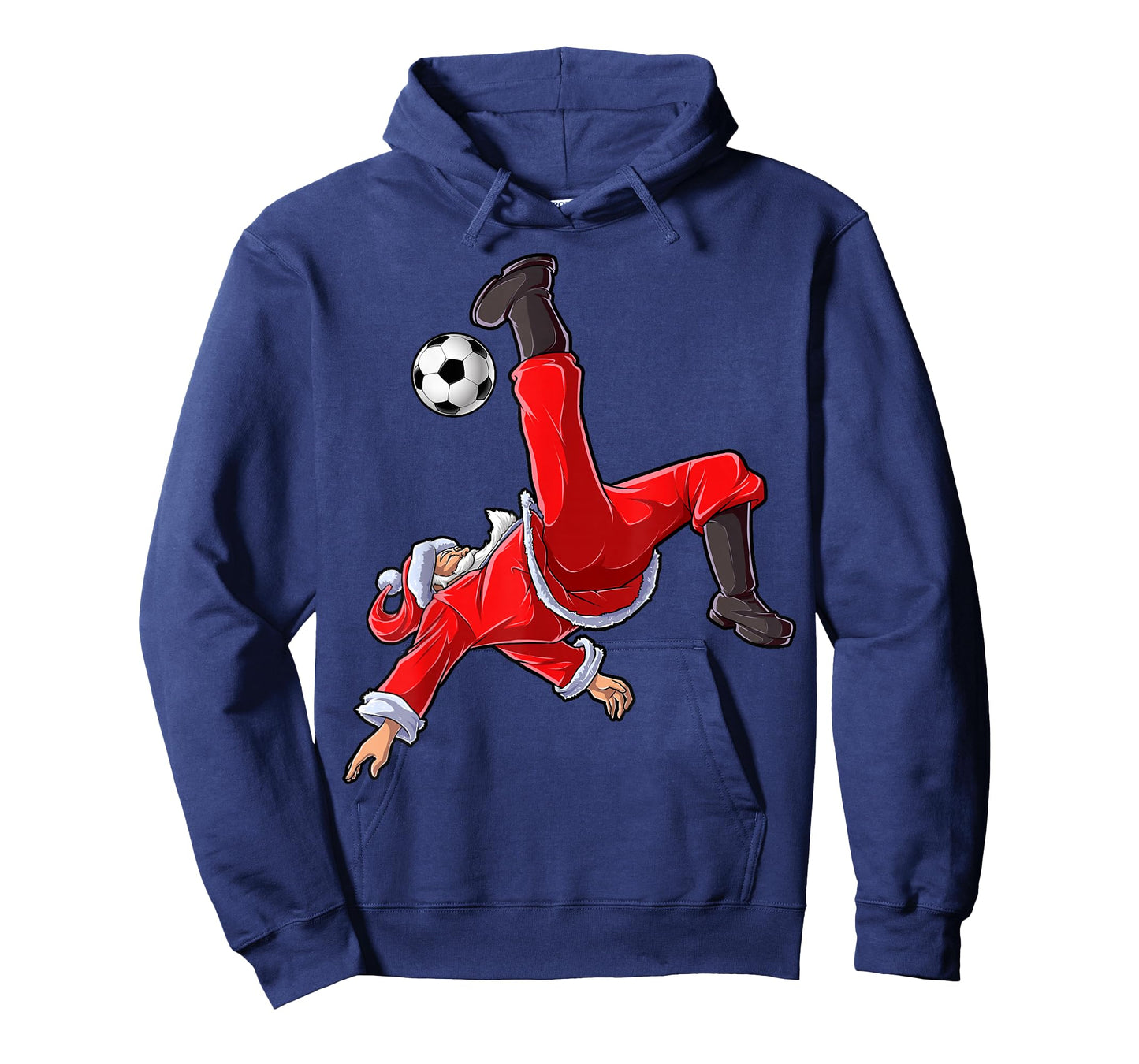 Christmas Santa Soccer Bicycle Kick Xmas Boys Men Ball Sports T-Shirt