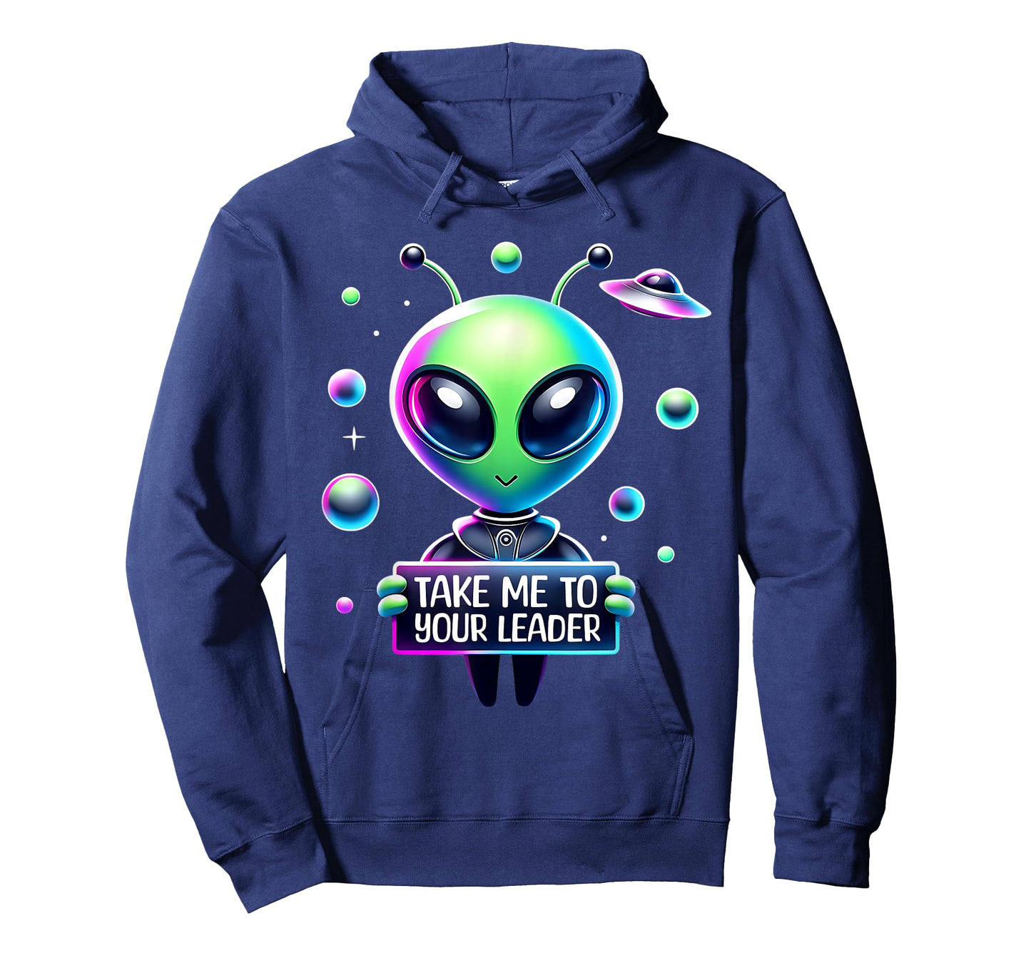 Take Me to Your Leader Funny Alien Cartoon Men Women Kids T-Shirt