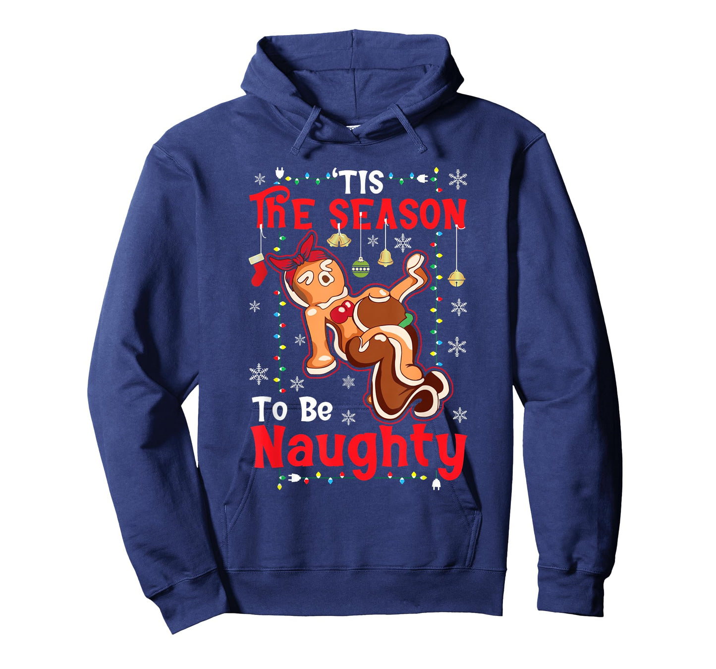 Funny Christmas Tis The Season to Be Naughty Xmas Pun Humor T-Shirt
