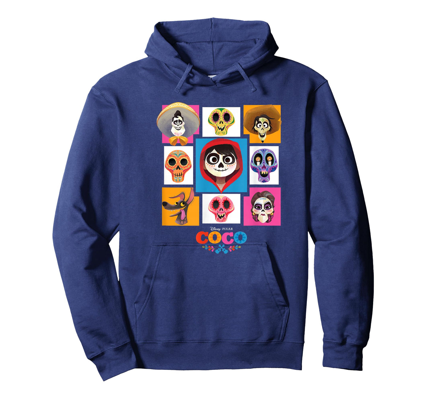 Disney Pixar Coco Main Characters Group Shot Chest Panels T-Shirt