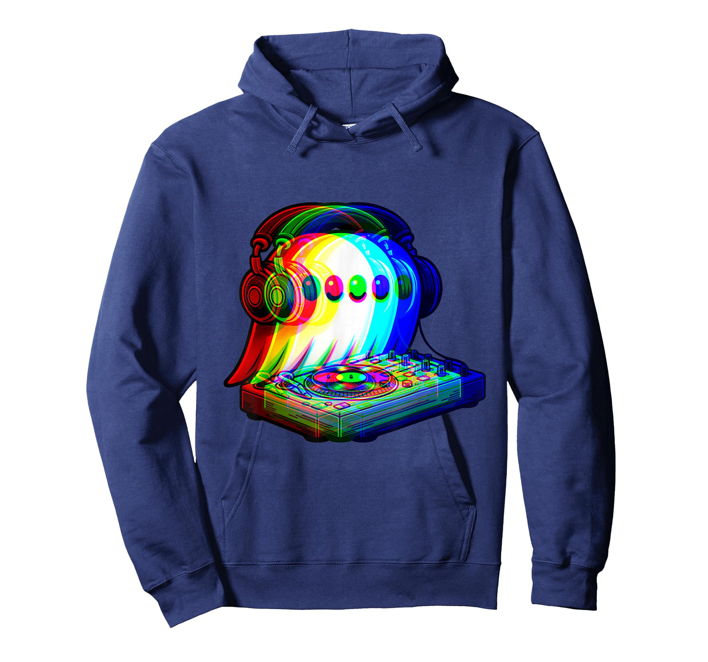 House Music Ghost DJ Optical Illusion EDM Halloween Rave T-Shirt
