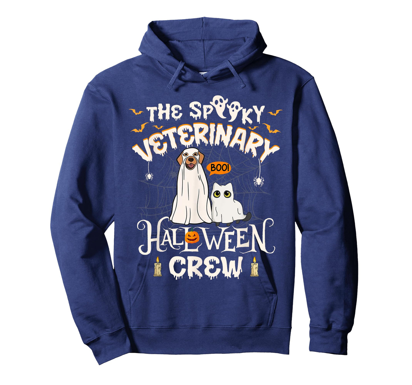 Funny Ghost The Spooky Veterinary Halloween Crew Vet Tech T-Shirt